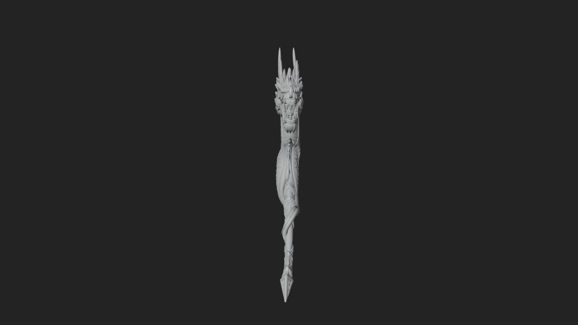 Dragon Head Serpent Staff Model Design 3 3D Print Model 3D Model