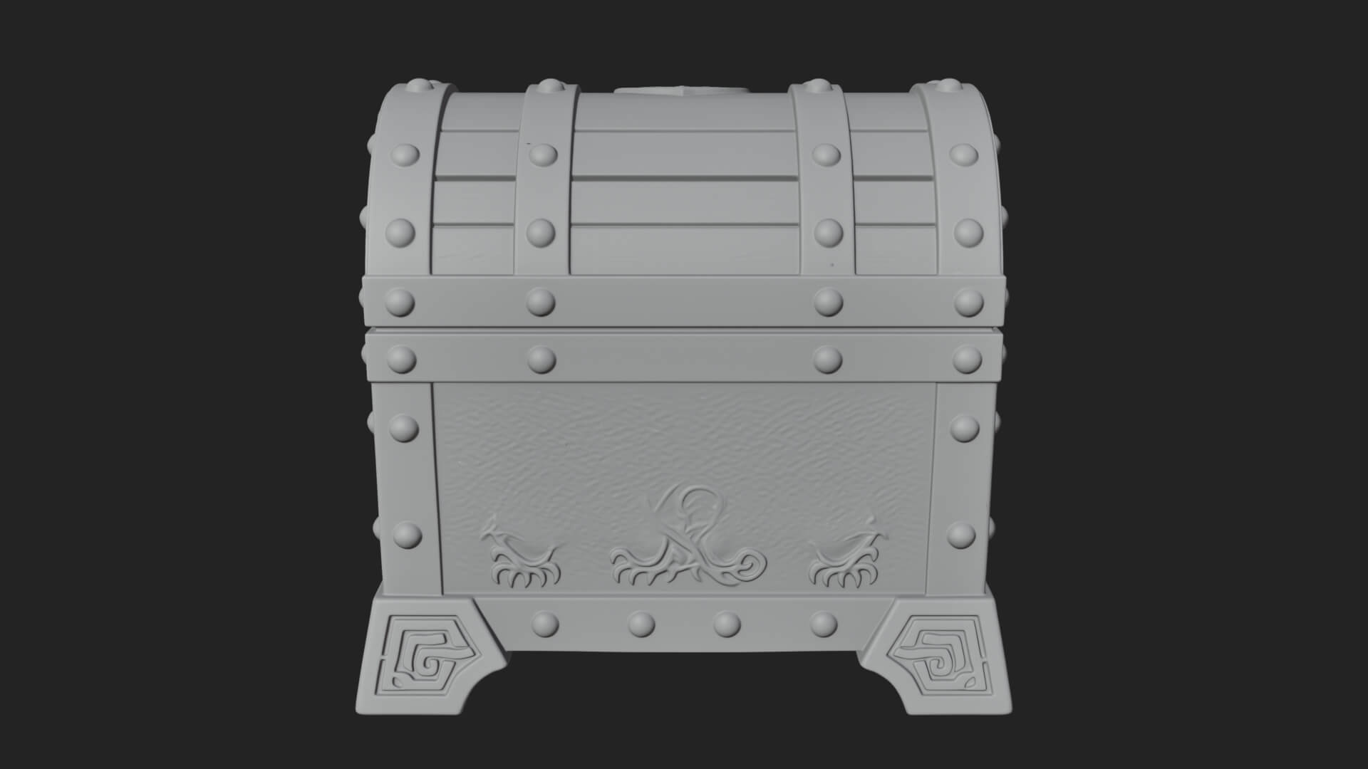 Dragon Head Treasure Chest Model Design 5 3D Print Model 3D Model