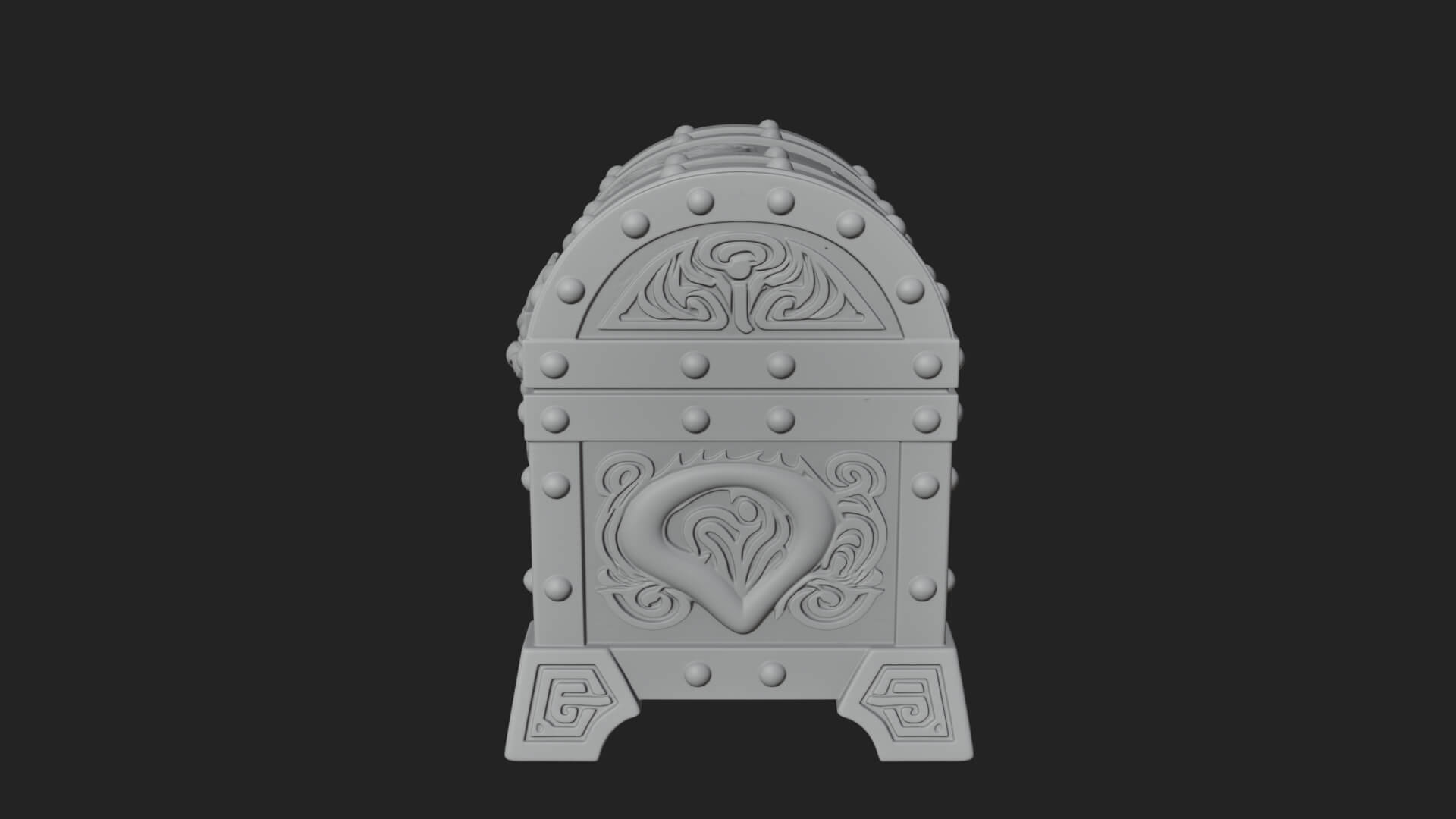 Dragon Head Treasure Chest Model Design 5 3D Print Model 3D Model