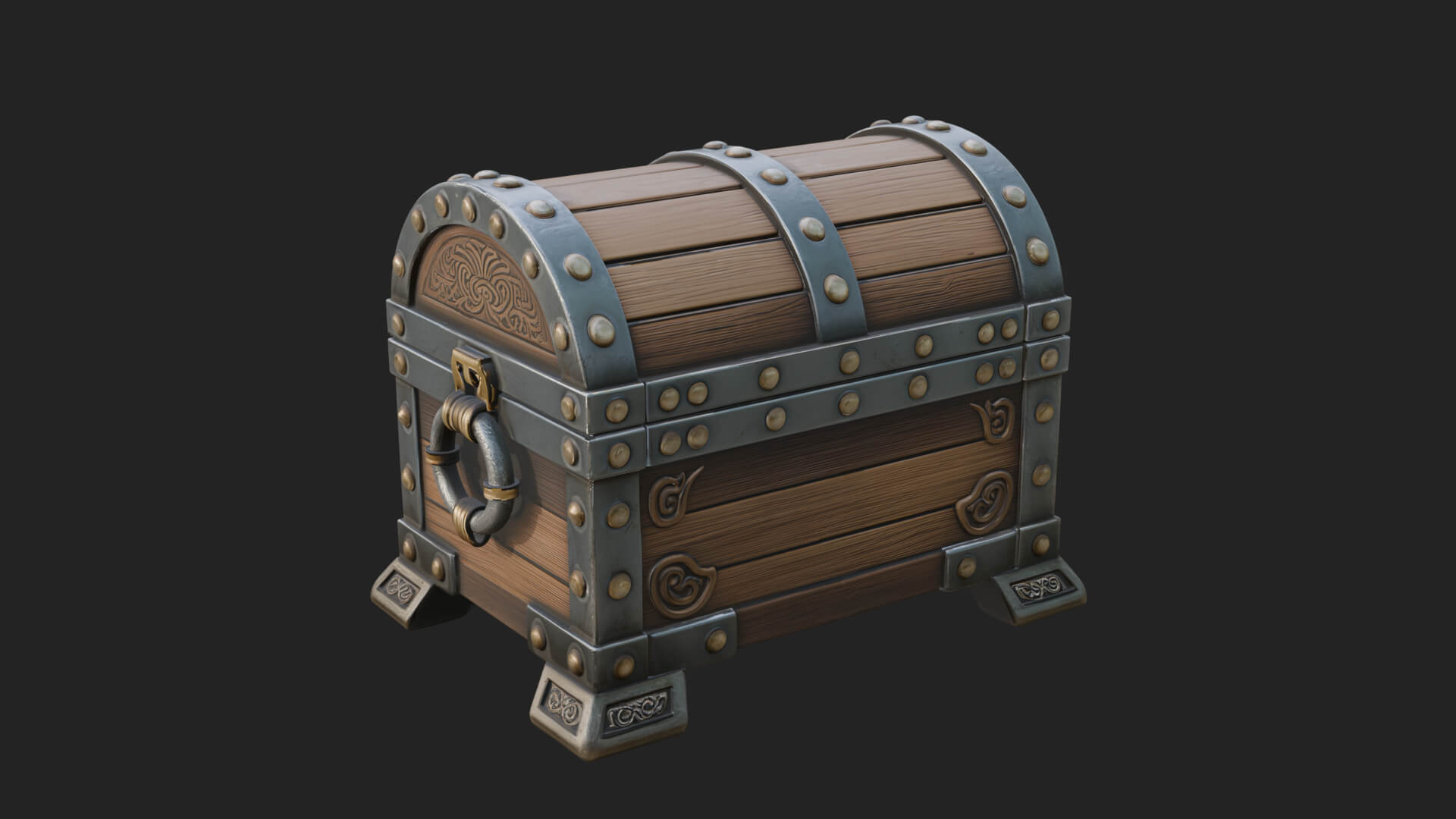 Dragon Head Treasure Chest Model Design 6 3D Print Model 3D Model