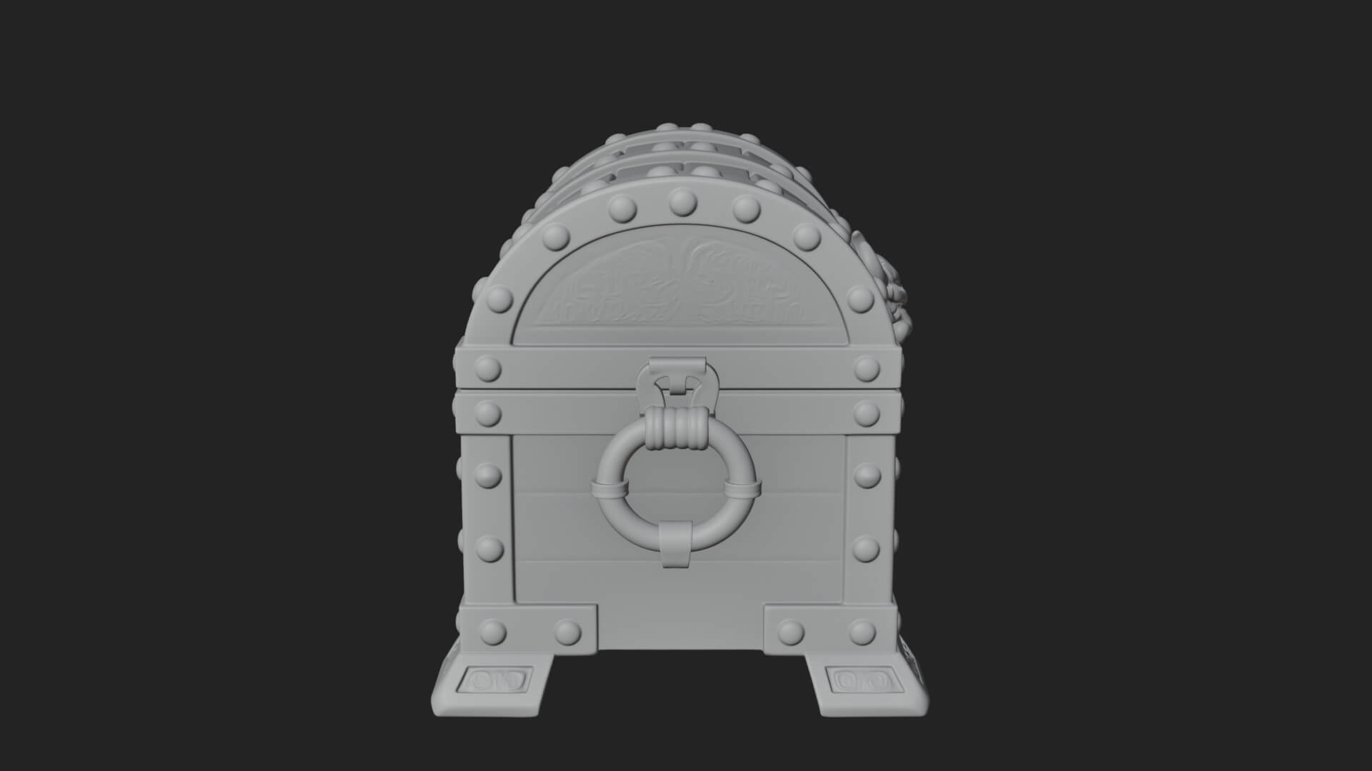 Dragon Head Treasure Chest Model Design 6 3D Print Model 3D Model