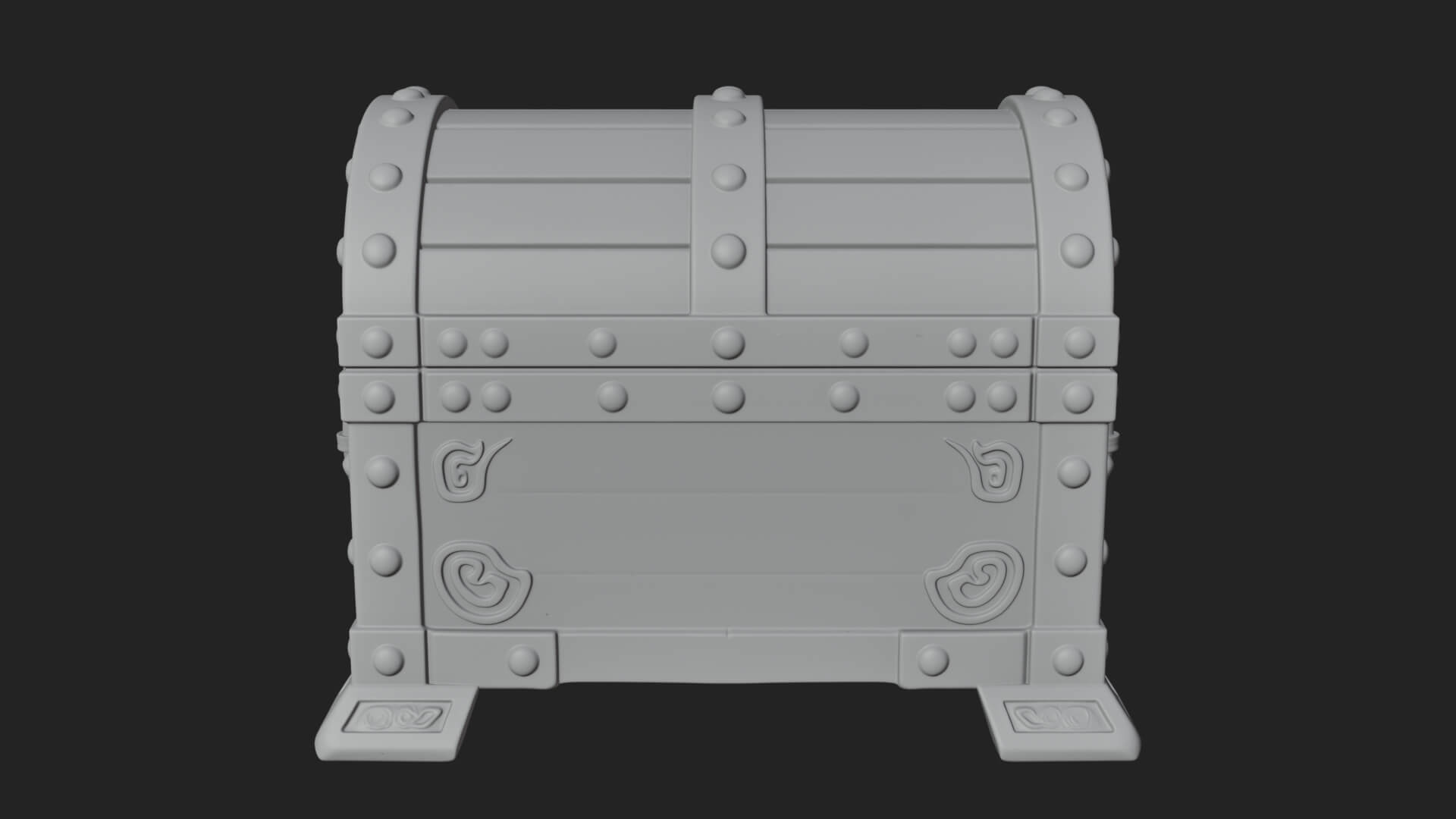Dragon Head Treasure Chest Model Design 6 3D Print Model 3D Model