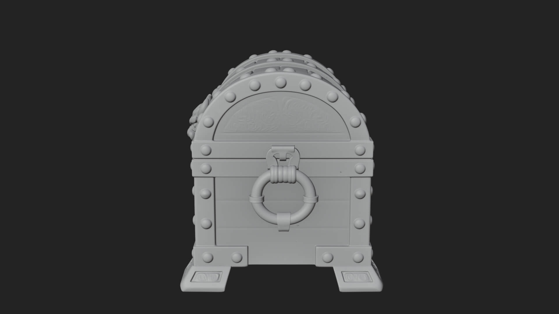 Dragon Head Treasure Chest Model Design 6 3D Print Model 3D Model