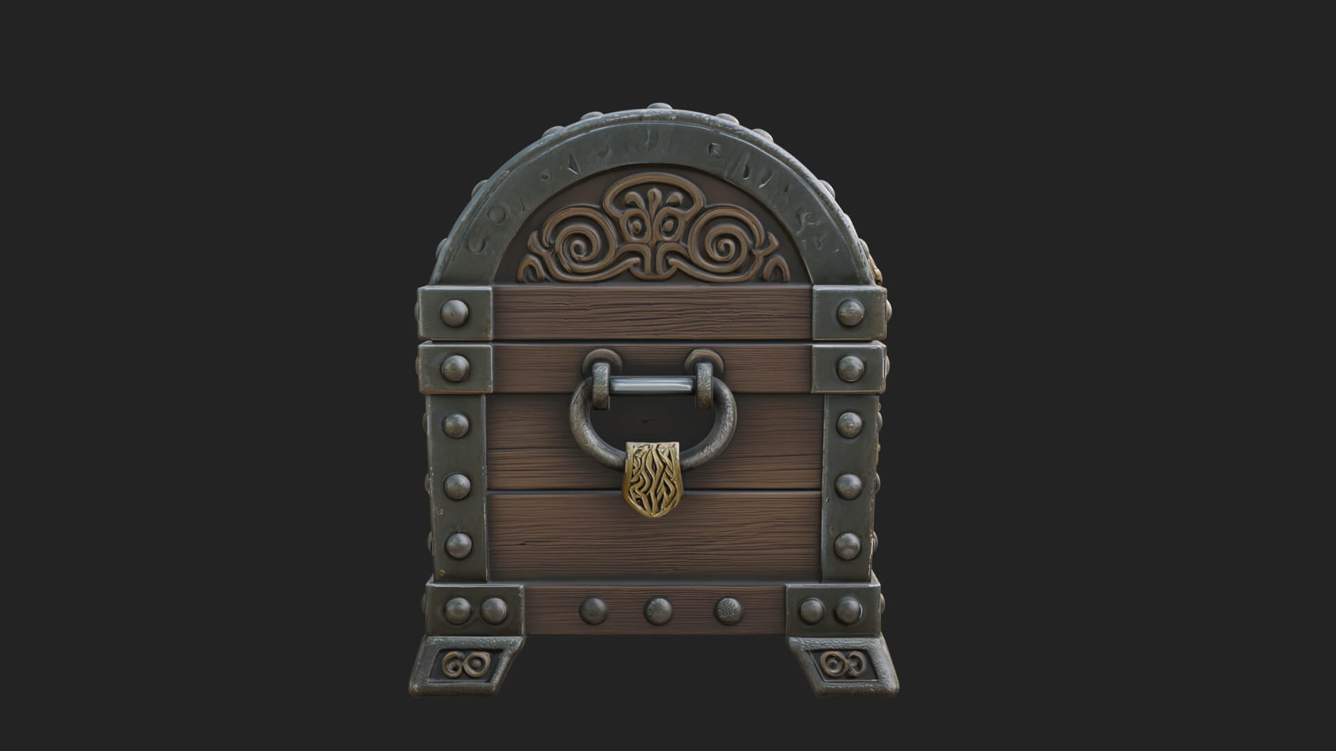 Dragon Head Treasure Chest Model Design 7 3D Print Model 3D Model