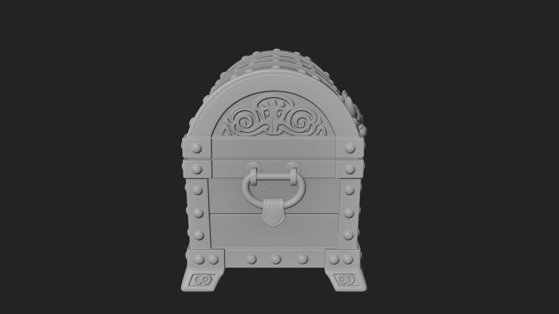 Dragon Head Treasure Chest Model Design 7 3D Print Model 3D Model