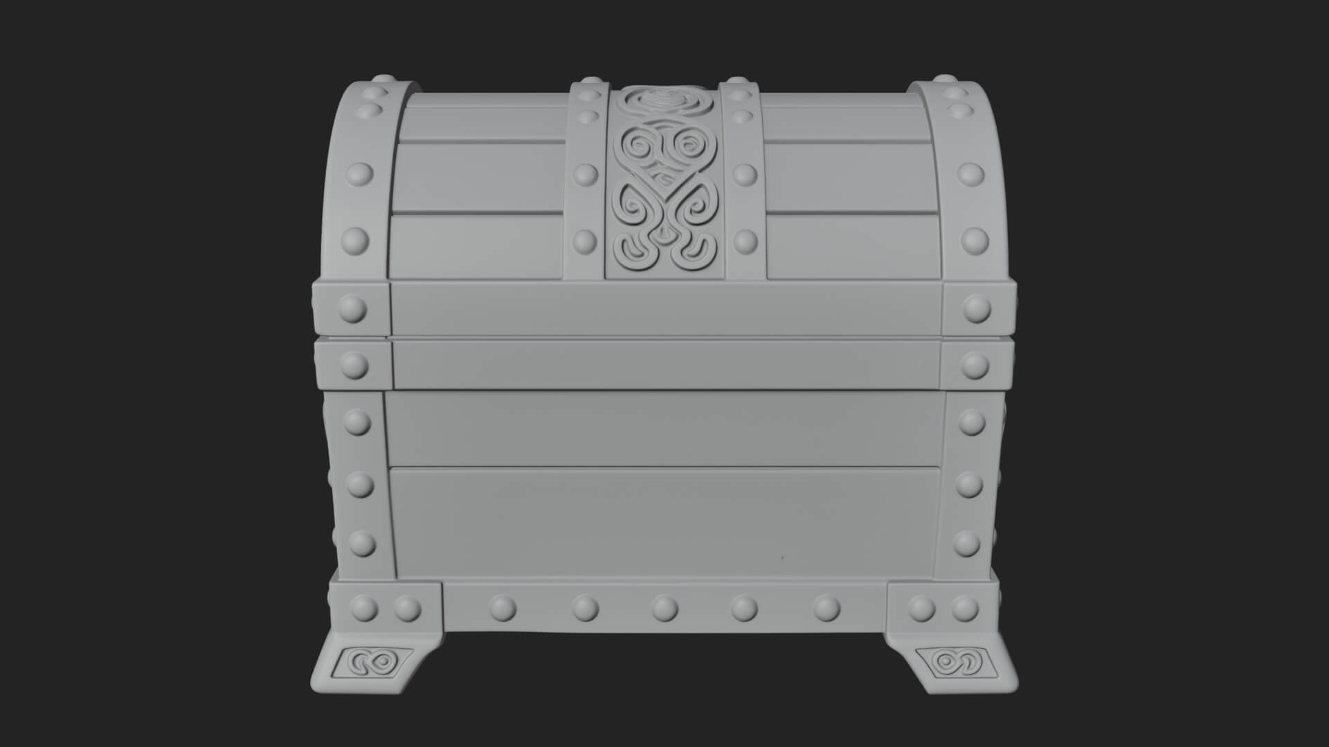 Dragon Head Treasure Chest Model Design 7 3D Print Model 3D Model