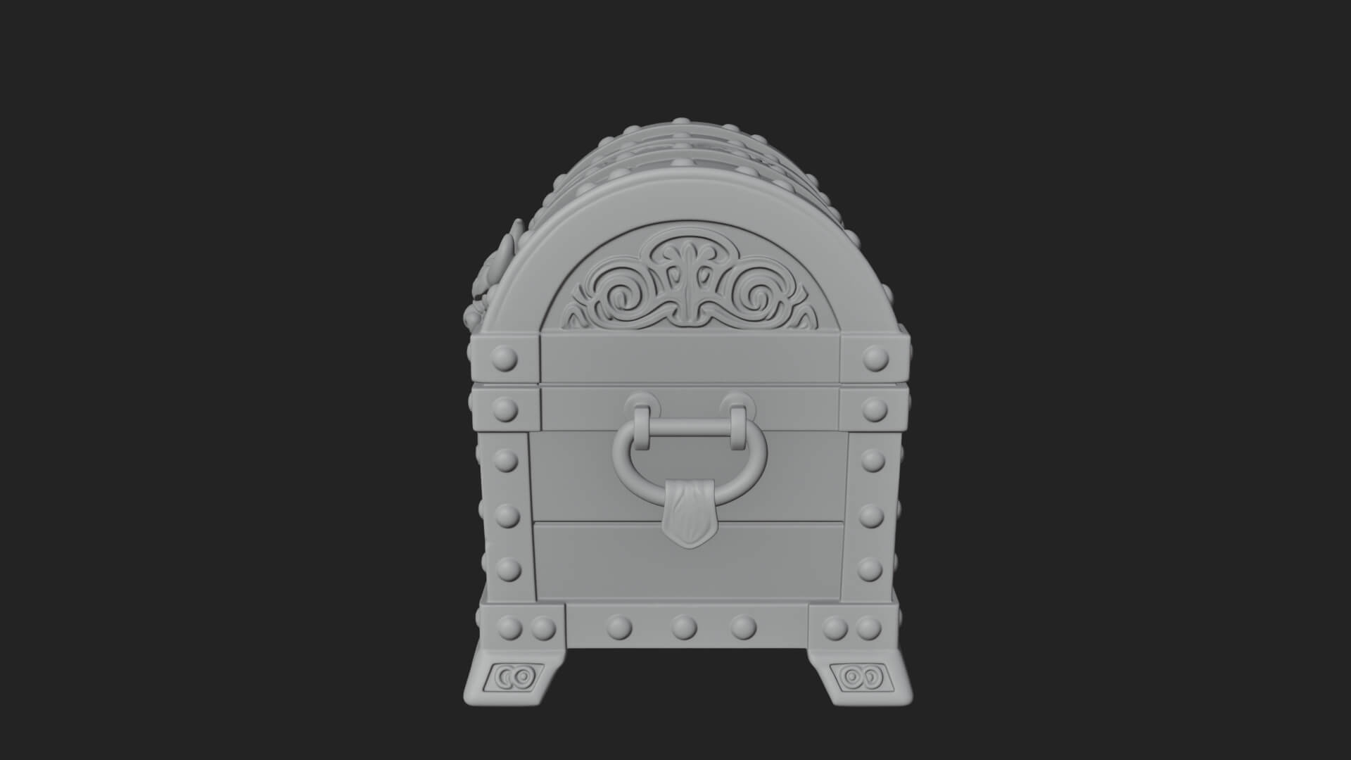 Dragon Head Treasure Chest Model Design 7 3D Print Model 3D Model