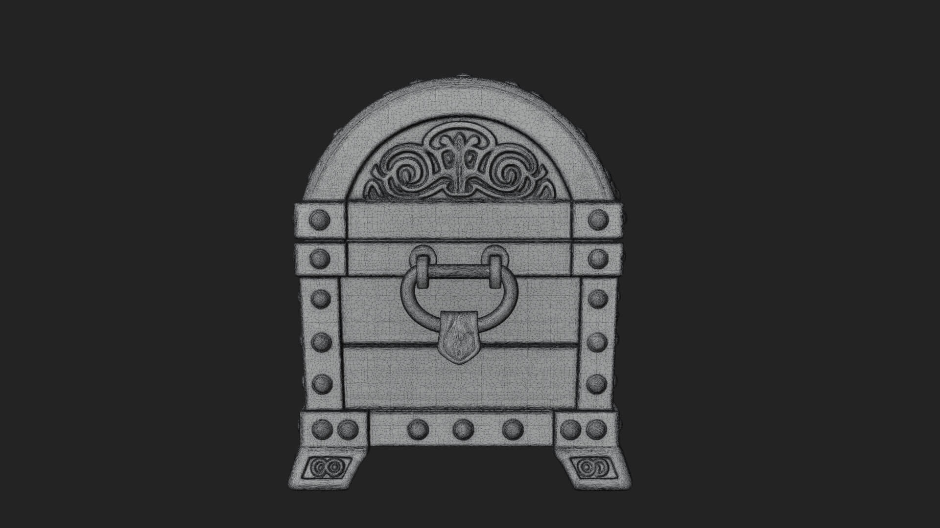 Dragon Head Treasure Chest Model Design 7 3D Print Model 3D Model