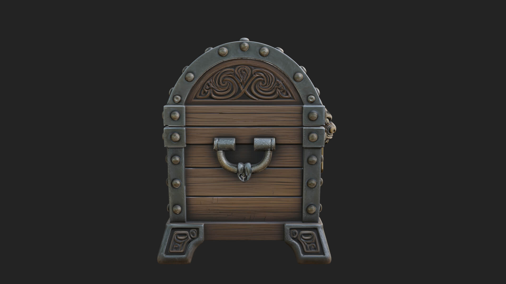 Dragon Head Treasure Chest Model Design 8 3D Print Model 3D Model