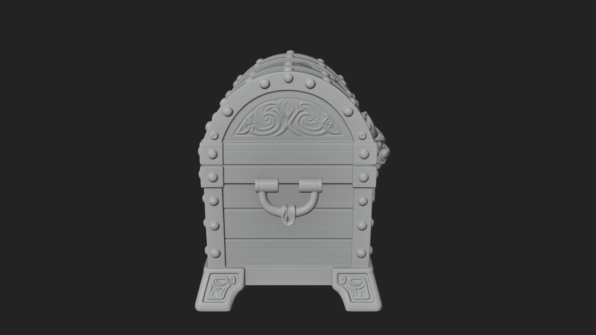 Dragon Head Treasure Chest Model Design 8 3D Print Model 3D Model