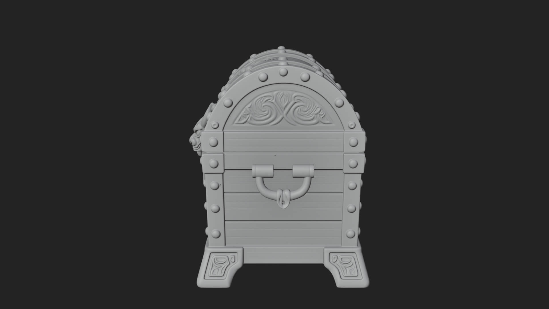 Dragon Head Treasure Chest Model Design 8 3D Print Model 3D Model