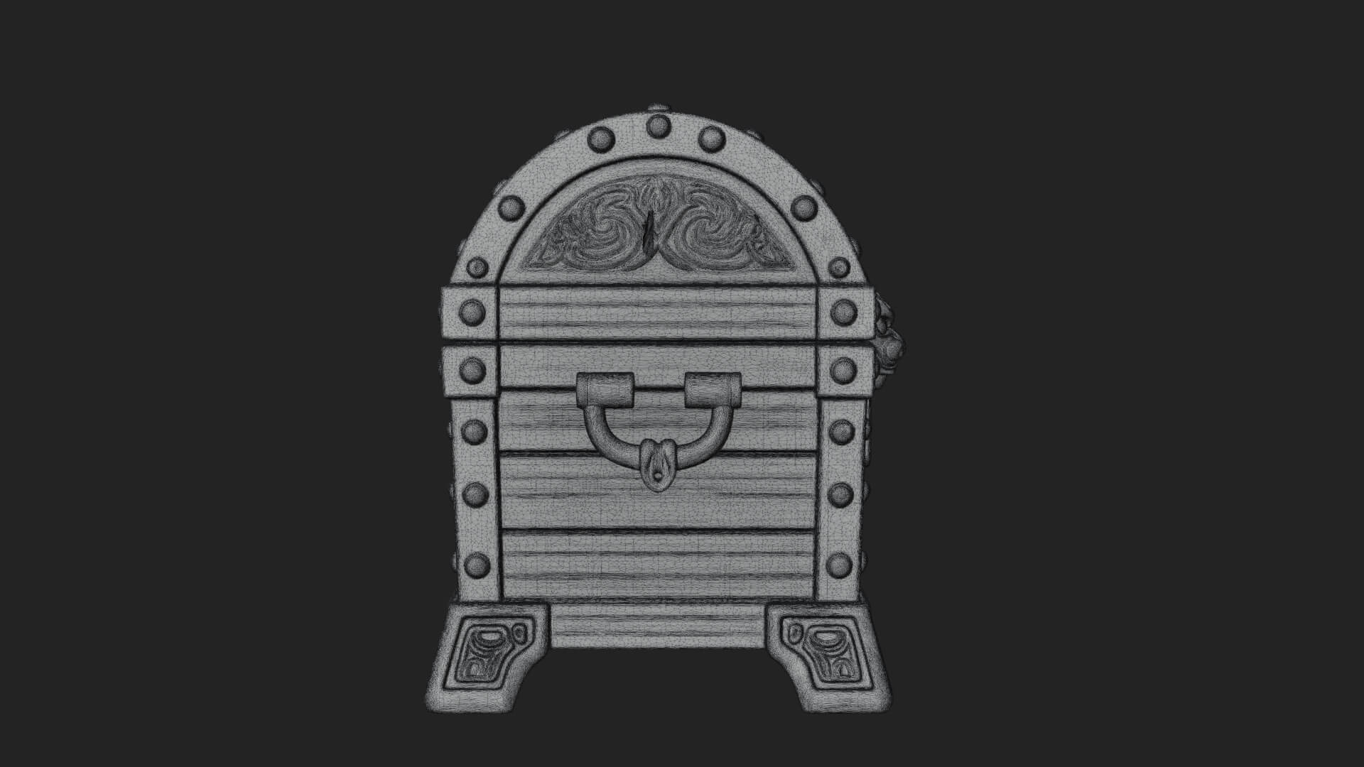 Dragon Head Treasure Chest Model Design 8 3D Print Model 3D Model