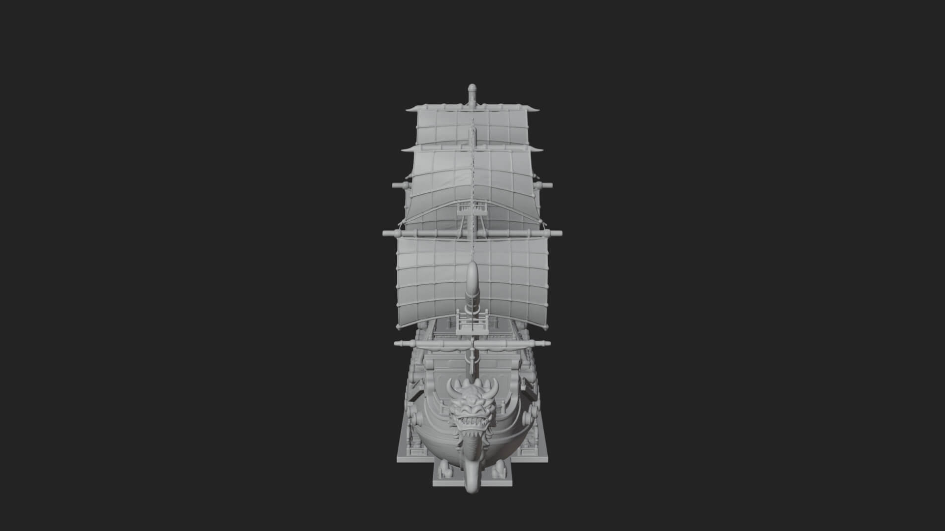 Dragon Prow Galleon Model Design 1 3D Print Model 3D Model