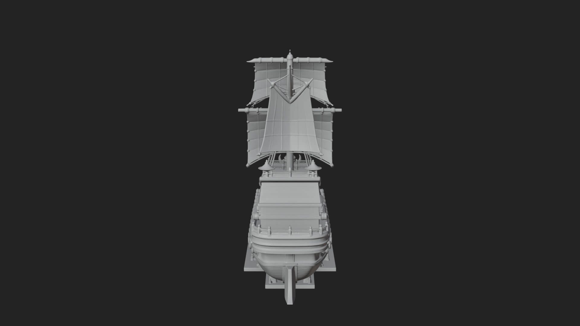 Dragon Prow Galleon Model Design 1 3D Print Model 3D Model