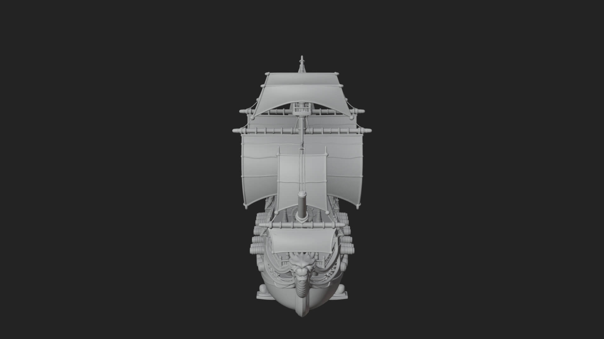 Dragon Prow Galleon Model Design 3 3D Print Model 3D Model