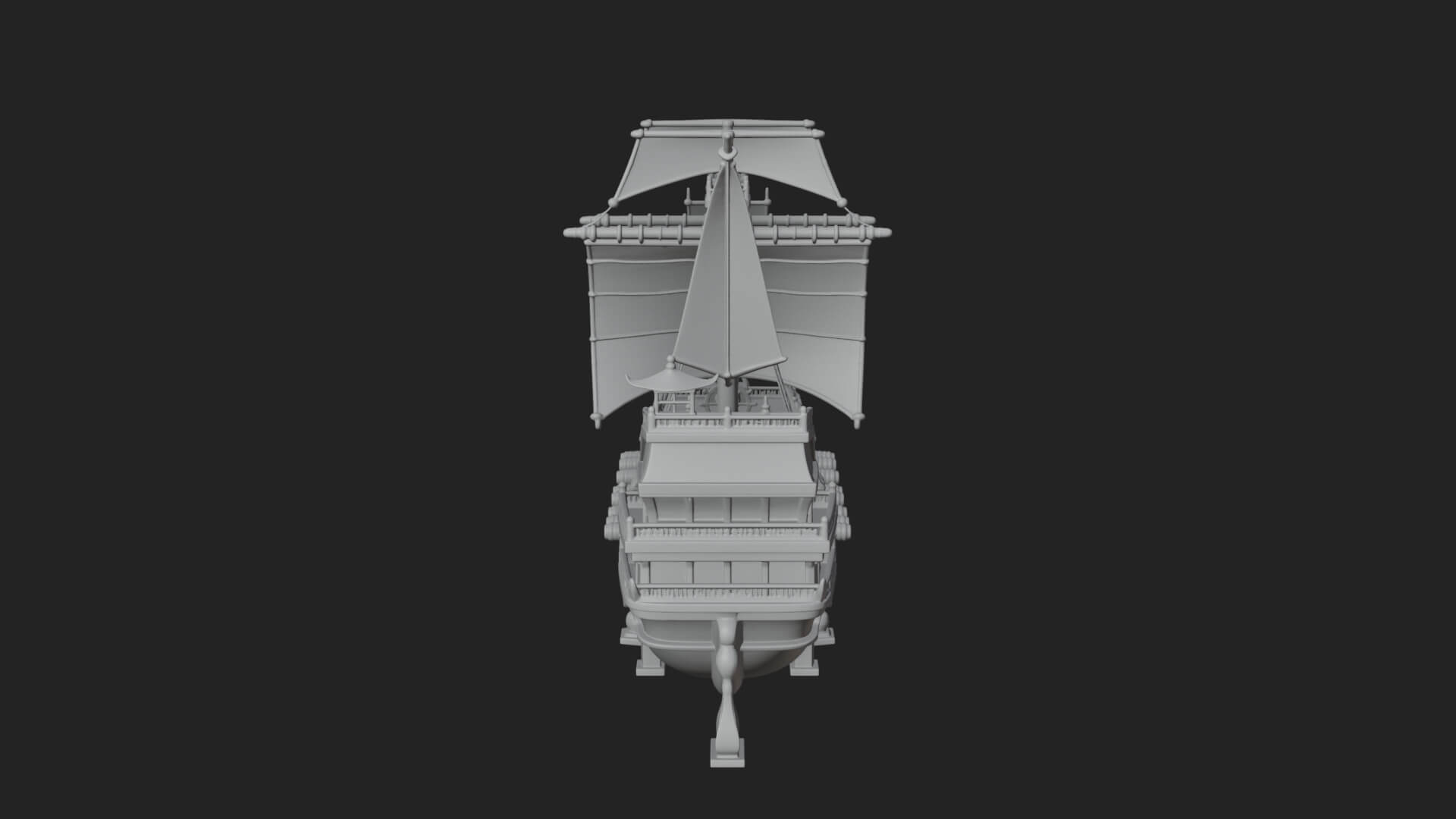 Dragon Prow Galleon Model Design 3 3D Print Model 3D Model