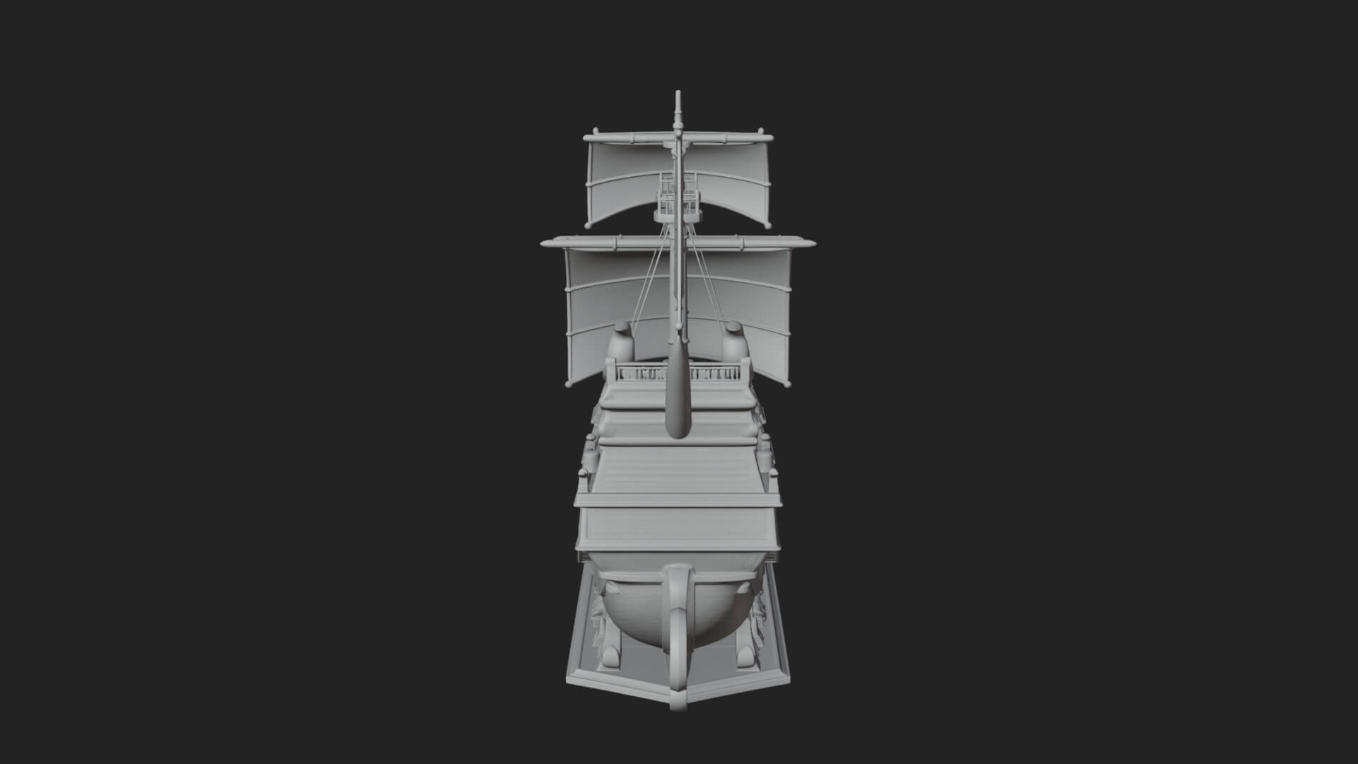 Dragon Prow Galleon Model Design 4 3D Print Model 3D Model