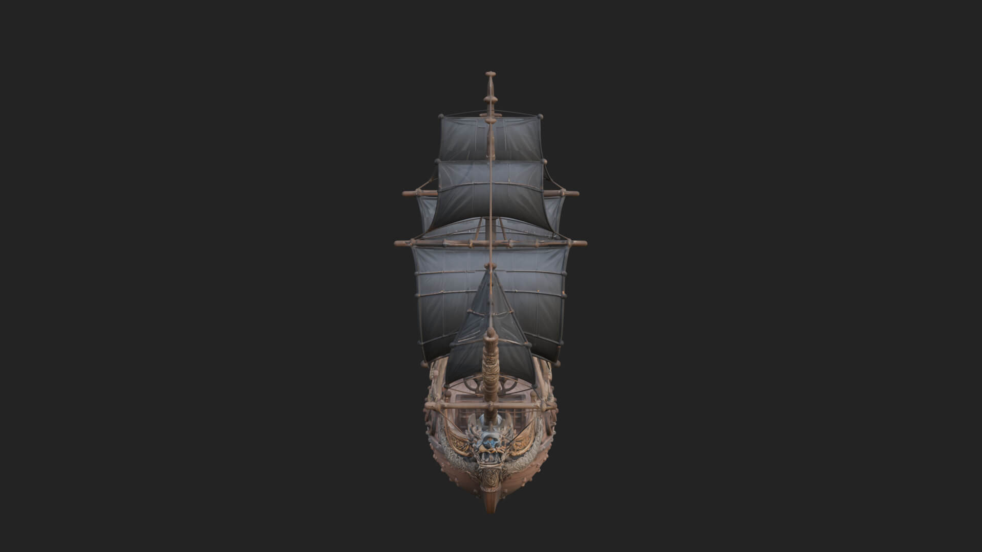 Dragon Prow Galleon Model Design 5 3D Print Model 3D Model