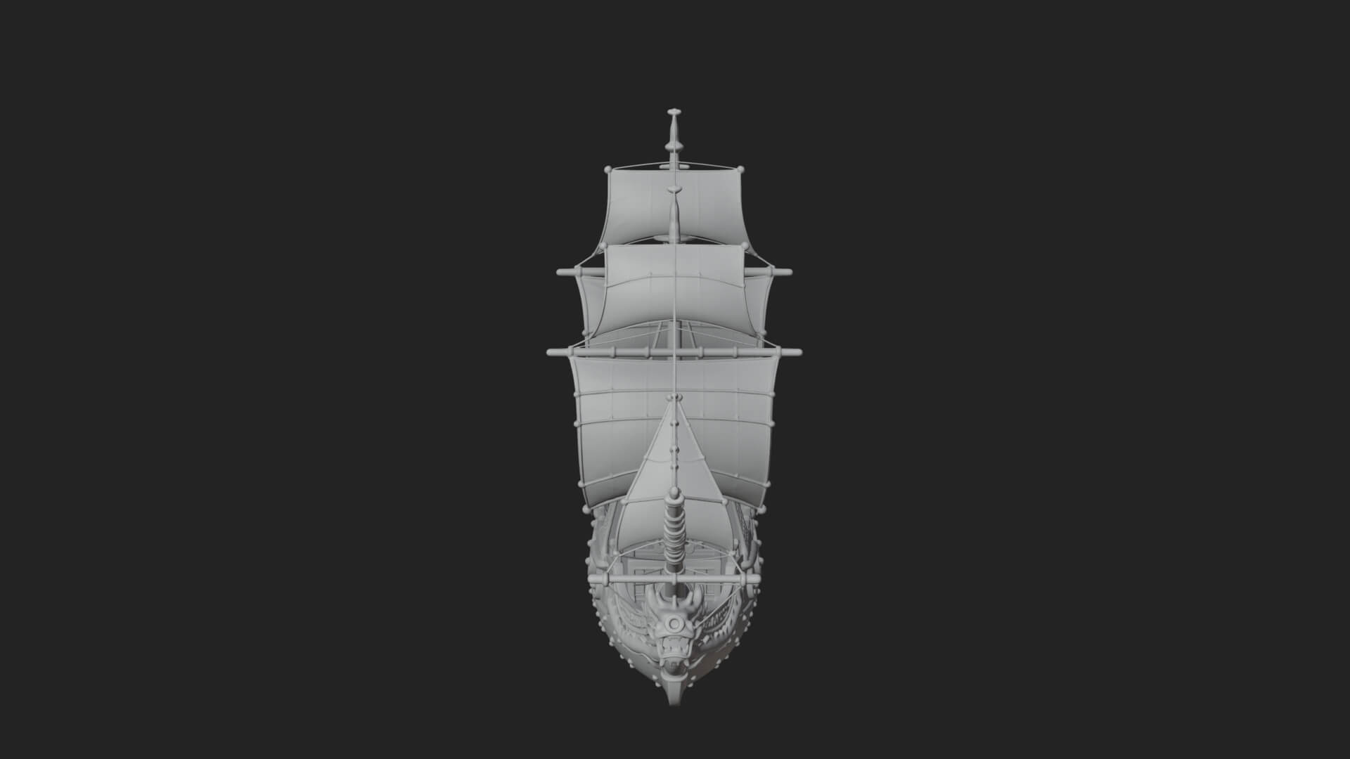 Dragon Prow Galleon Model Design 5 3D Print Model 3D Model