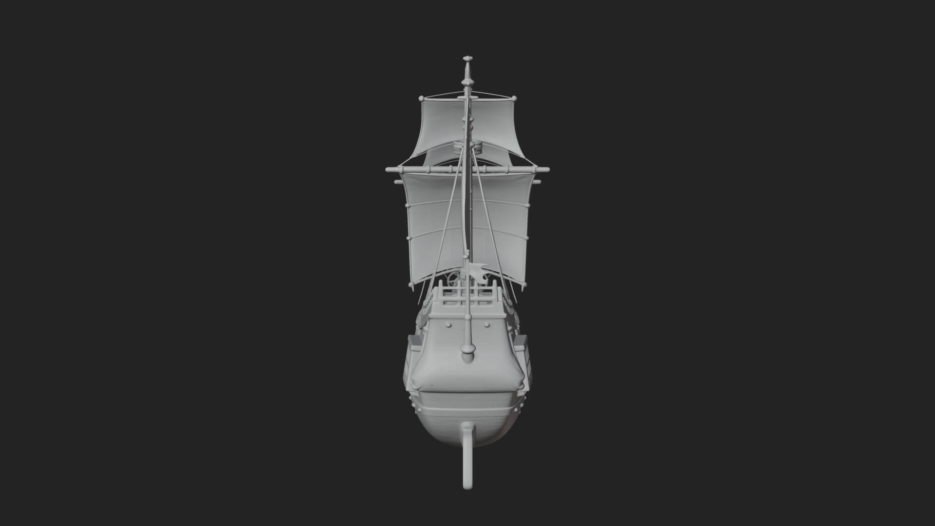 Dragon Prow Galleon Model Design 5 3D Print Model 3D Model