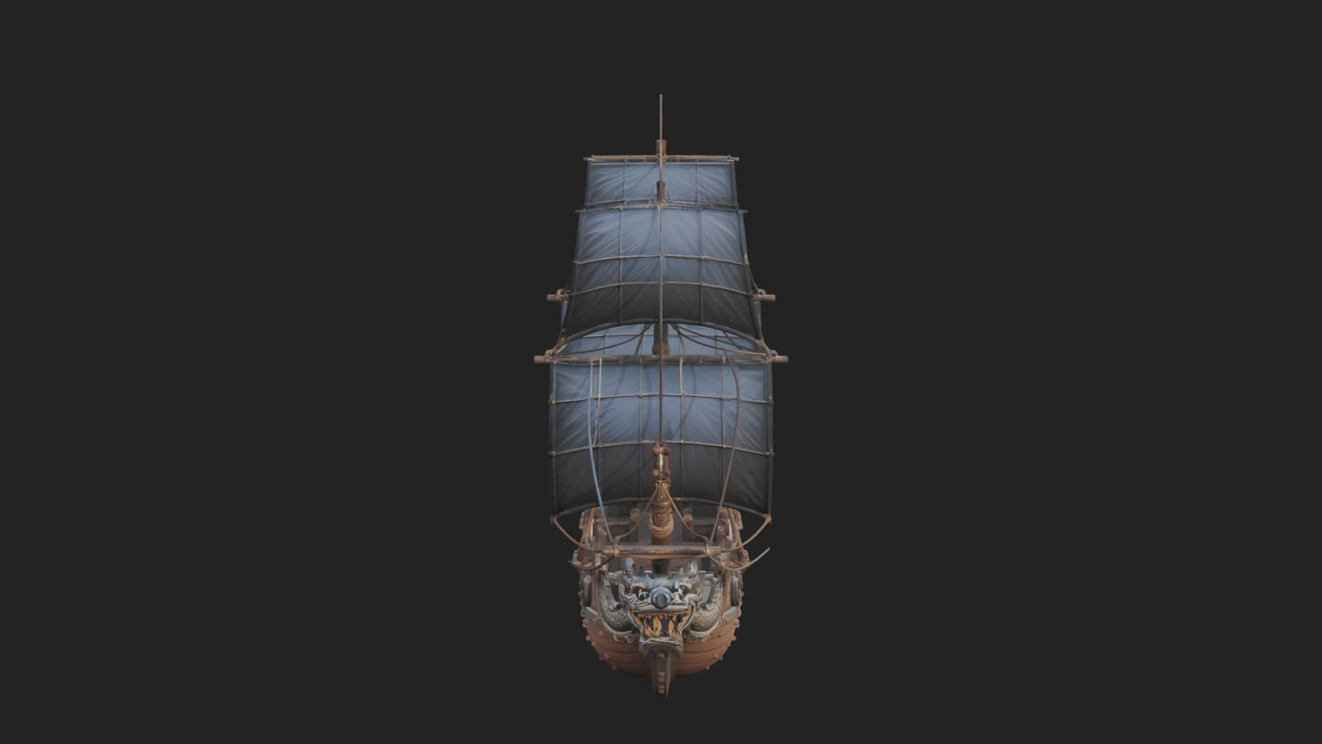 Dragon Prow Galleon Model Design 6 3D Print Model 3D Model
