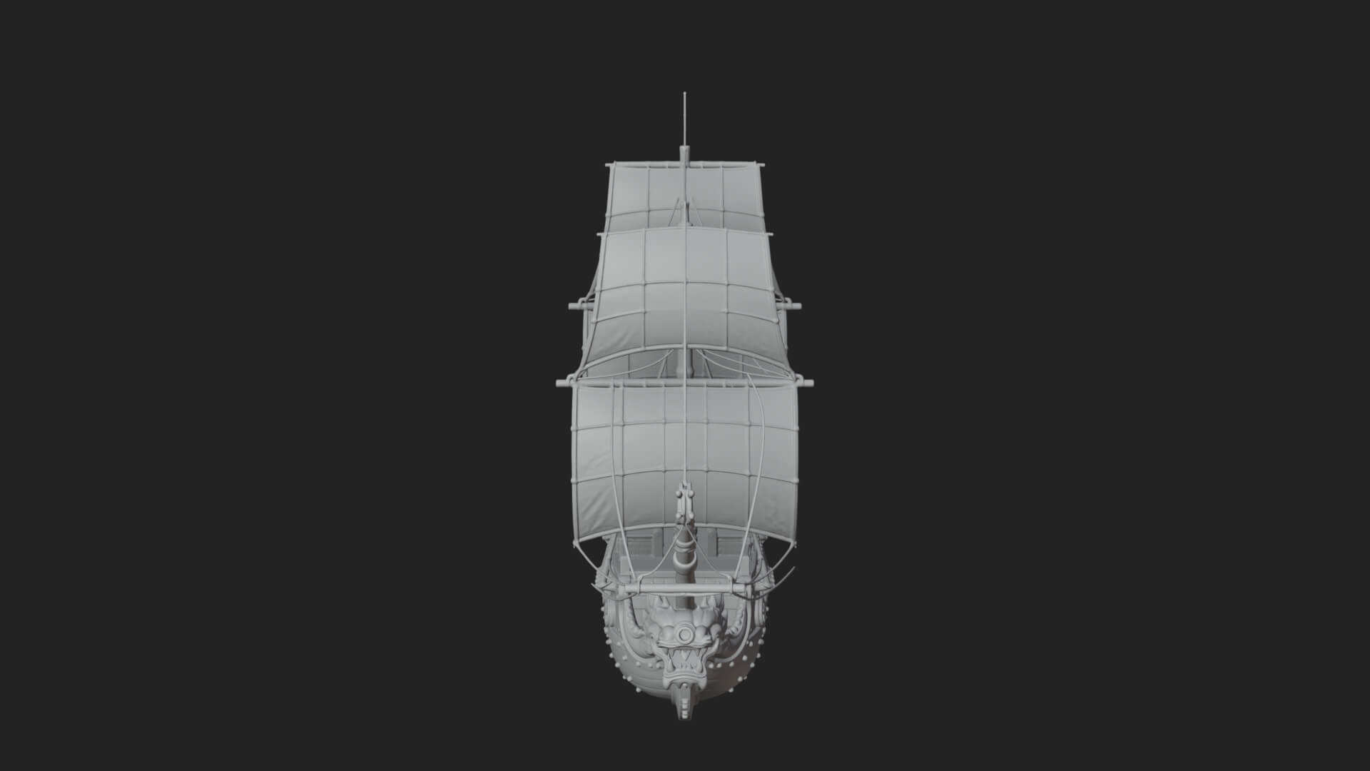 Dragon Prow Galleon Model Design 6 3D Print Model 3D Model
