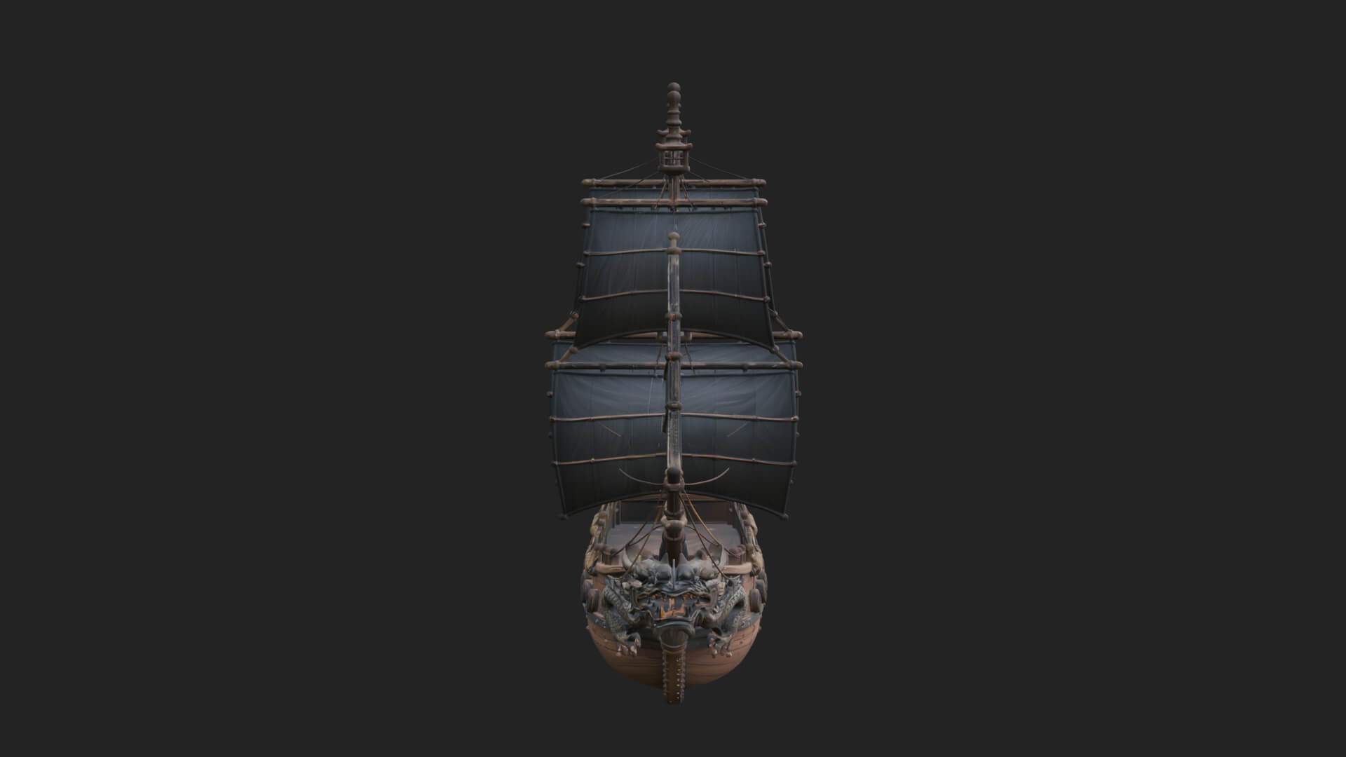 Dragon Prow Galleon Model Design 7 3D Print Model 3D Model
