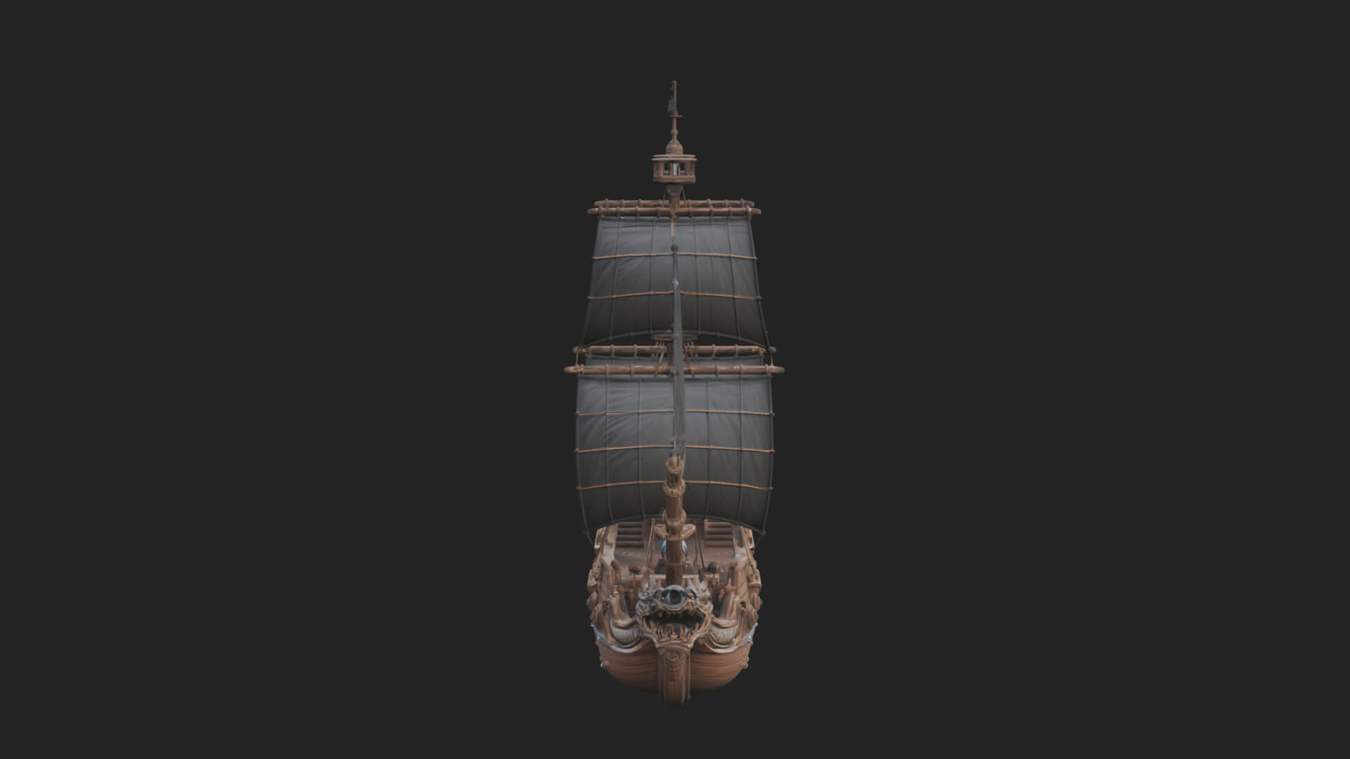Dragon Prow Galleon Model Design 8 3D Print Model 3D Model