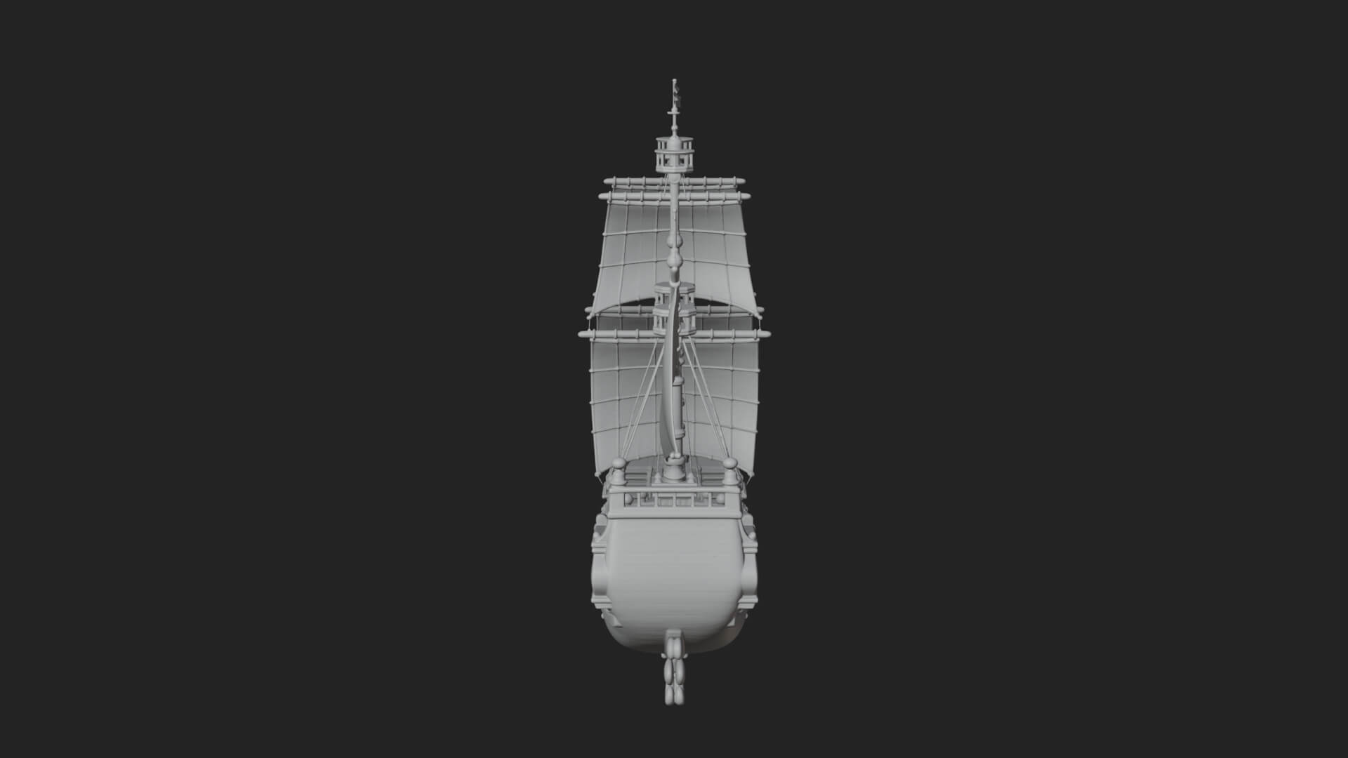 Dragon Prow Galleon Model Design 8 3D Print Model 3D Model