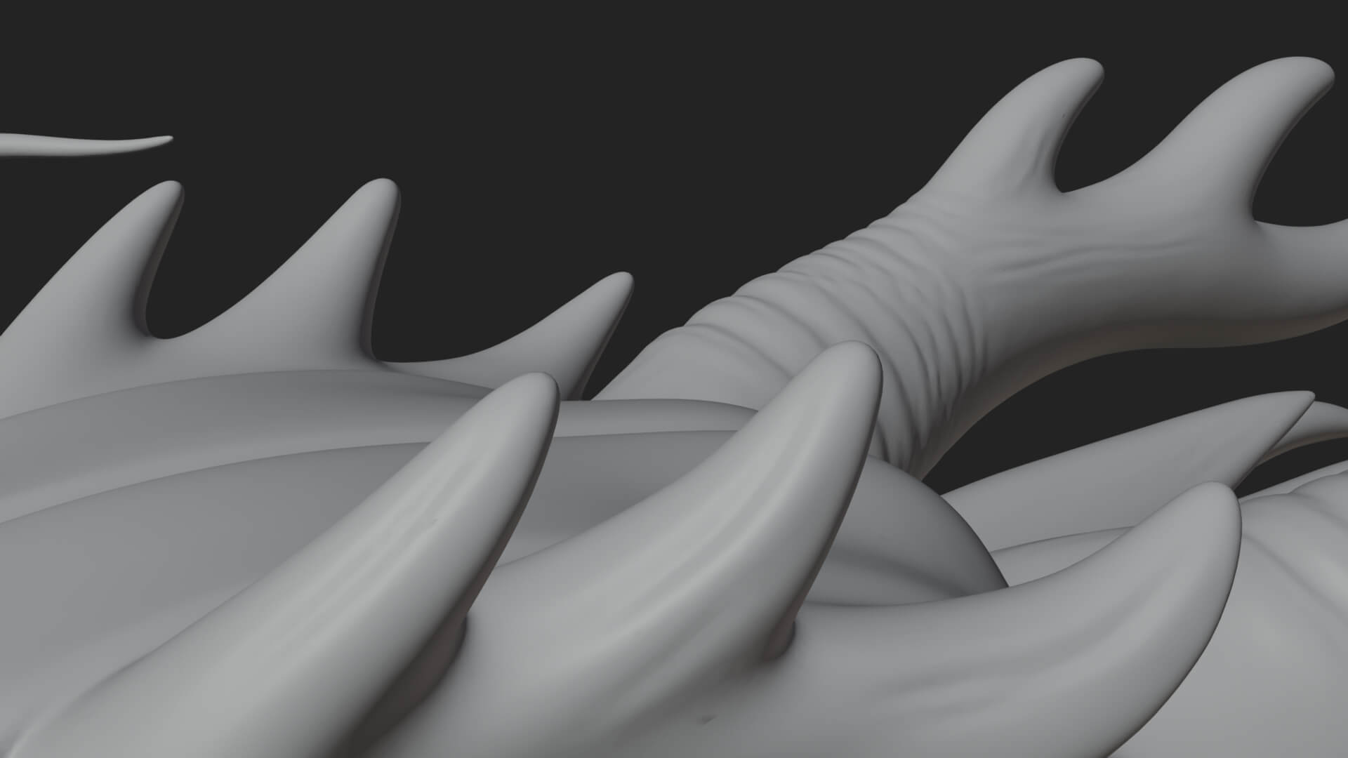 Dragon Skull Bust Statue Design 10 3D Print Model 3D Model