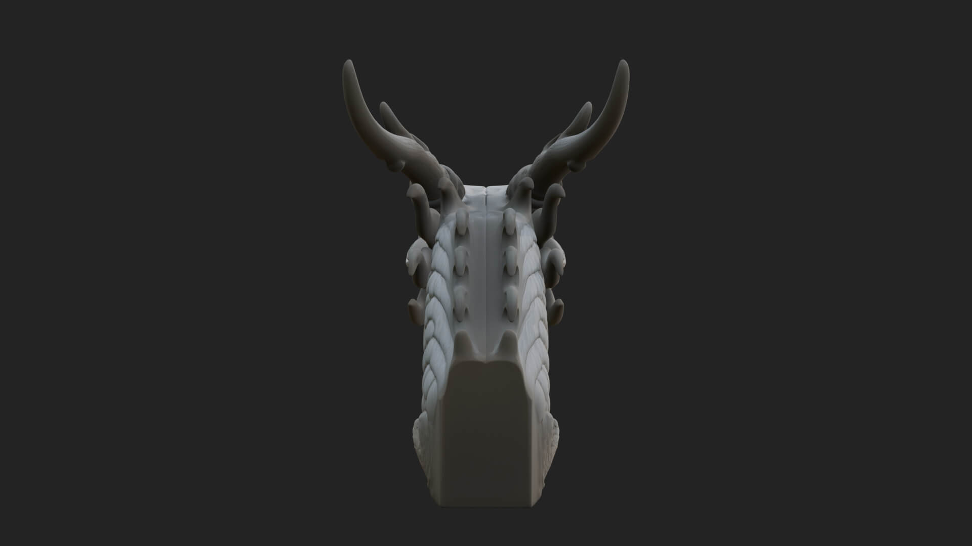 Dragon Skull Bust Statue Design 12 3D Print Model 3D Model
