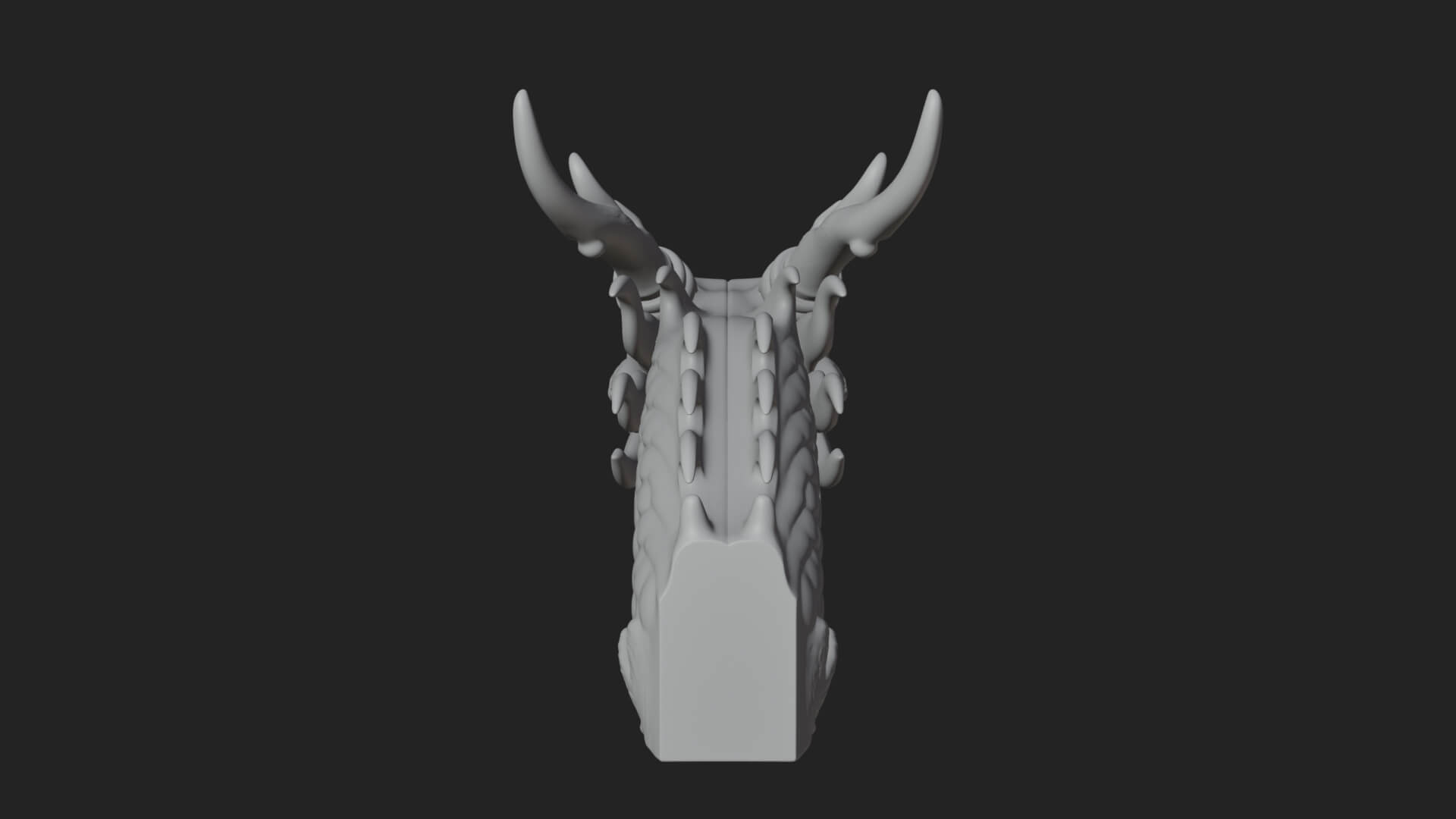 Dragon Skull Bust Statue Design 12 3D Print Model 3D Model