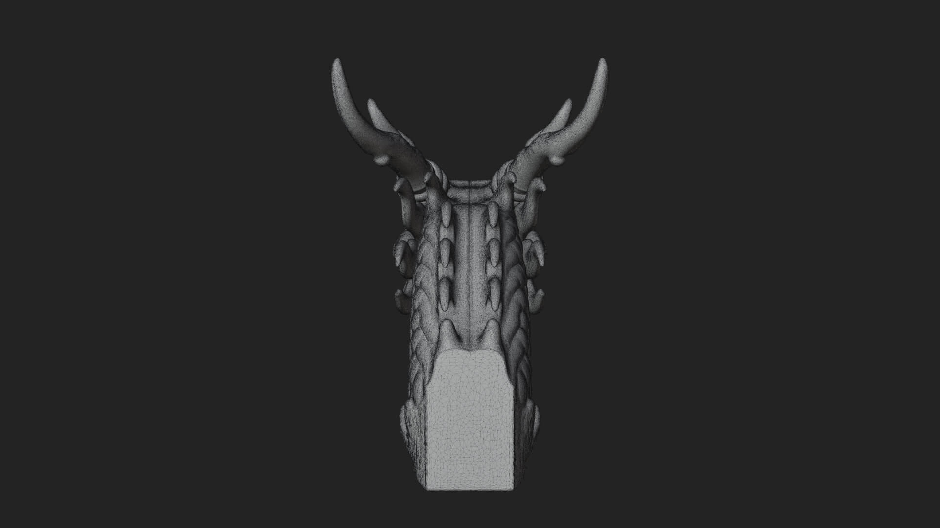 Dragon Skull Bust Statue Design 12 3D Print Model 3D Model