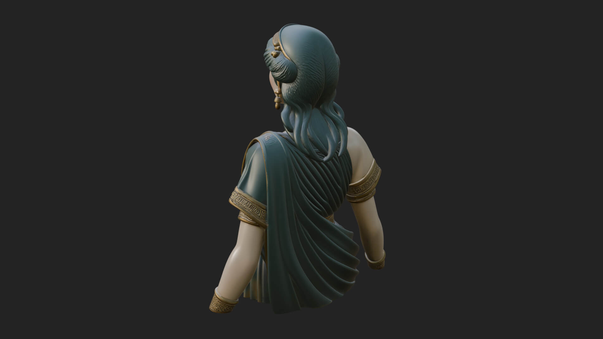 Draped Greek Maiden Bust Design 1 3D Print Model 3D Model