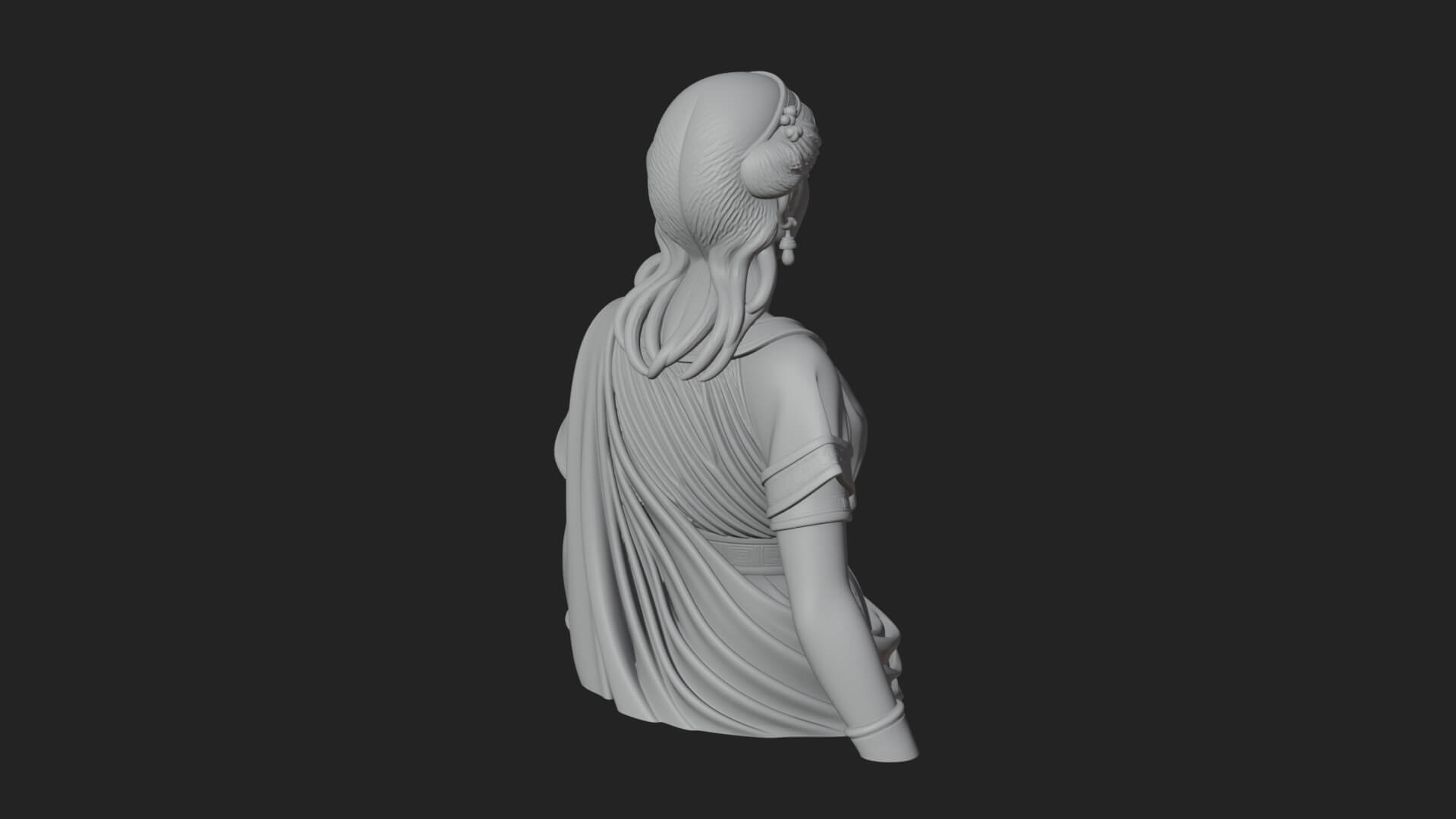 Draped Greek Maiden Bust Design 1 3D Print Model 3D Model