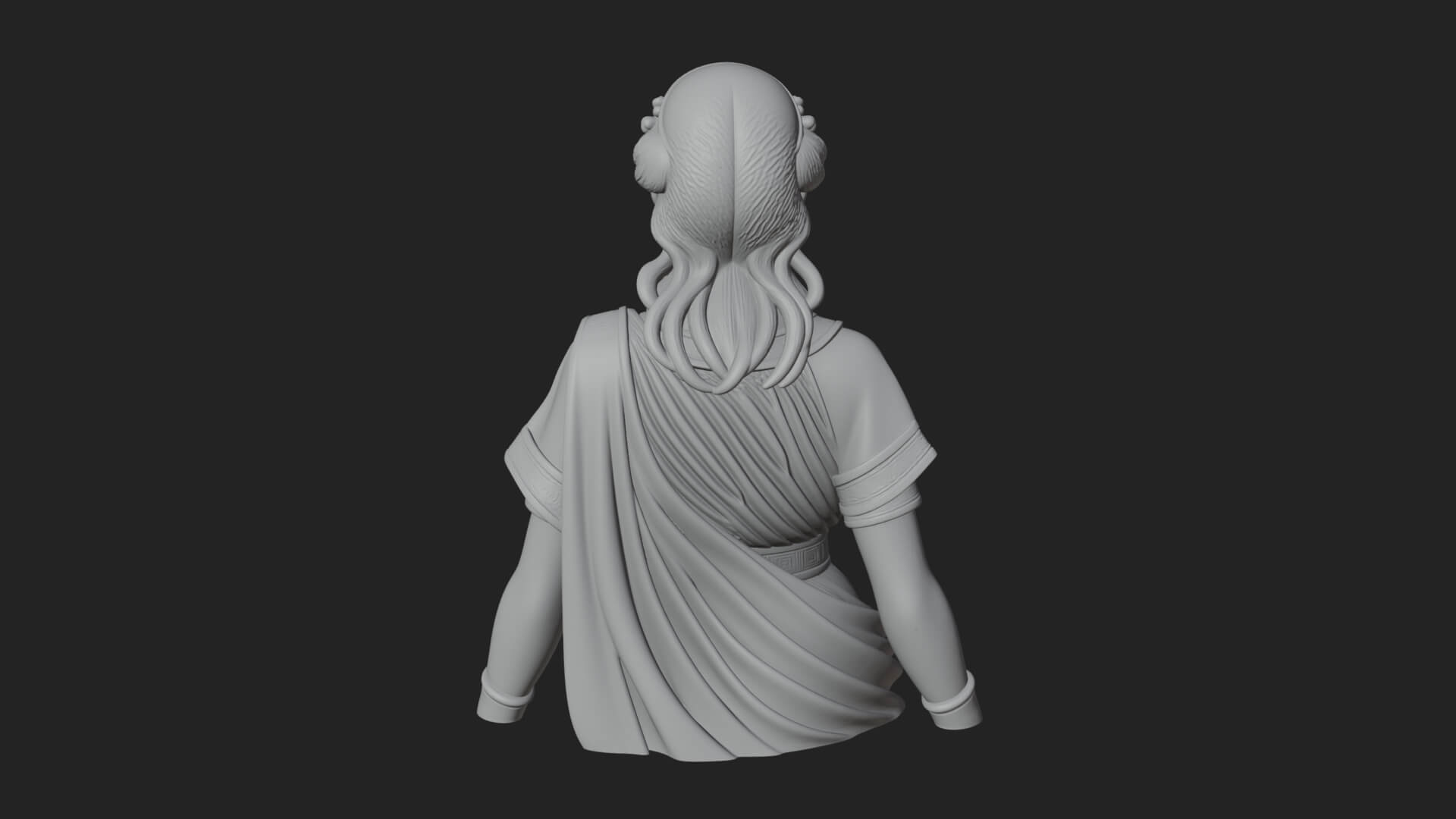 Draped Greek Maiden Bust Design 1 3D Print Model 3D Model