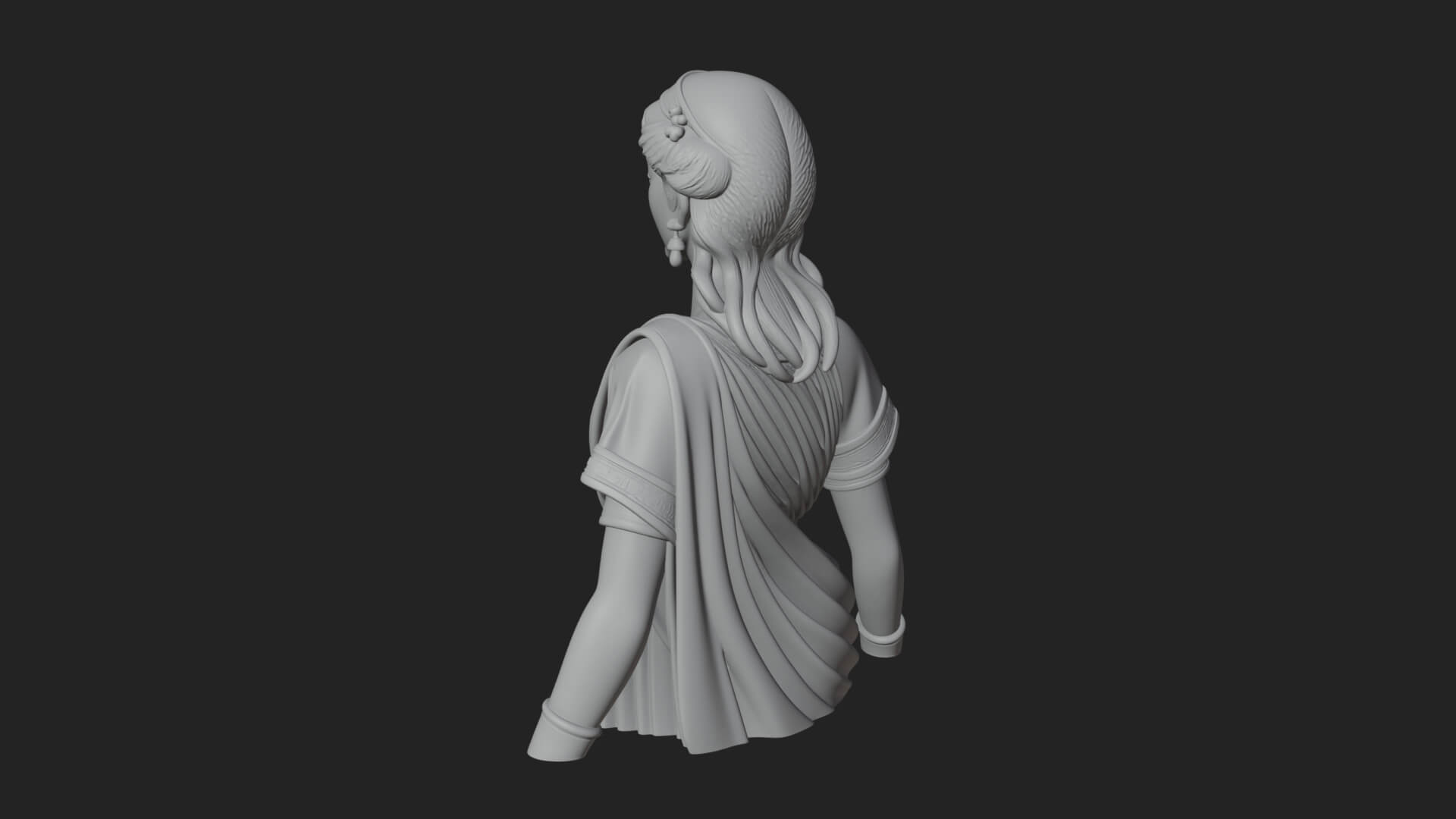 Draped Greek Maiden Bust Design 1 3D Print Model 3D Model