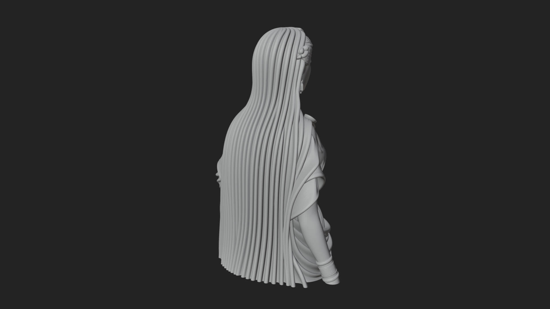 Draped Greek Maiden Bust Design 2 3D Print Model 3D Model