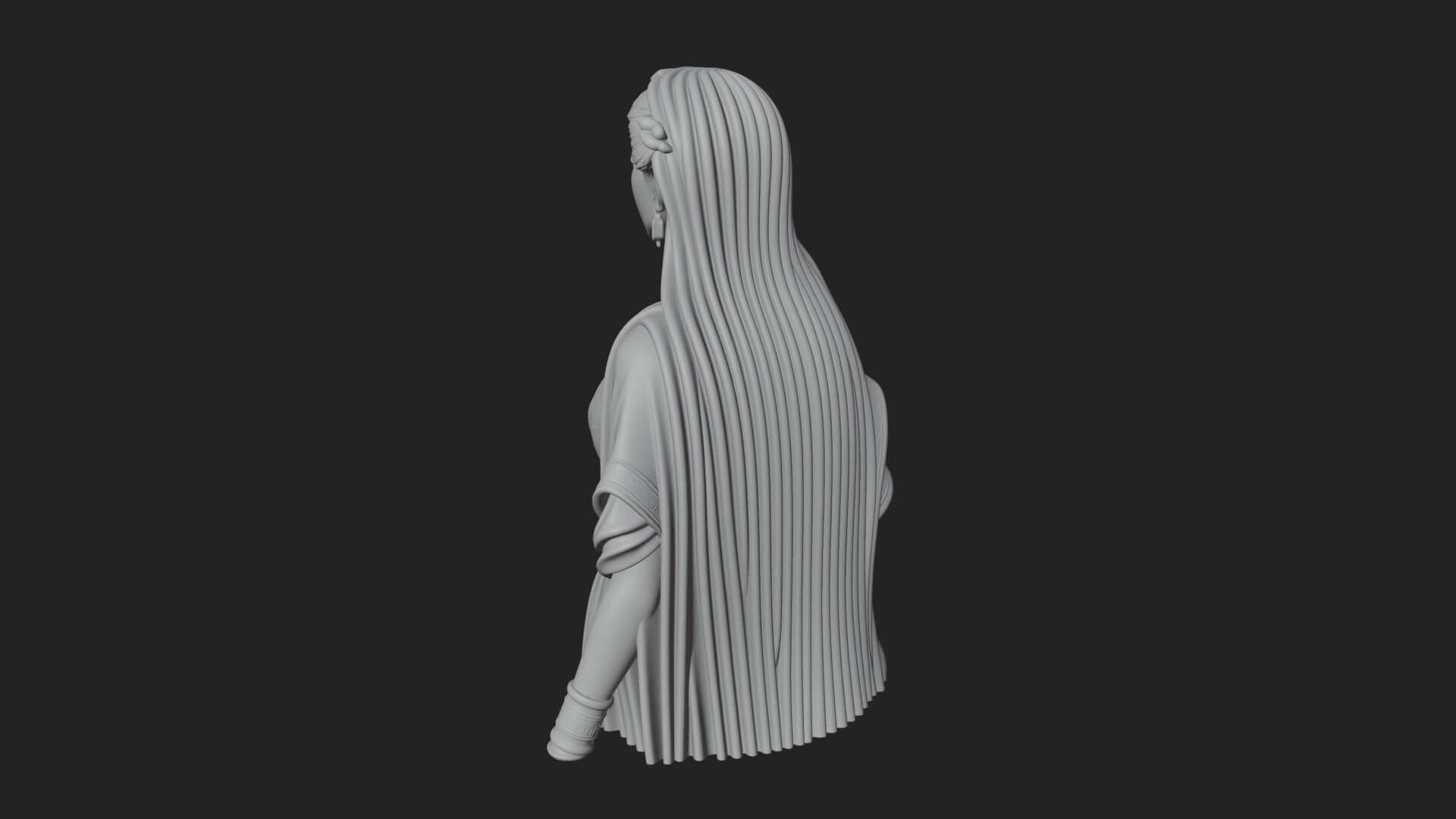 Draped Greek Maiden Bust Design 2 3D Print Model 3D Model