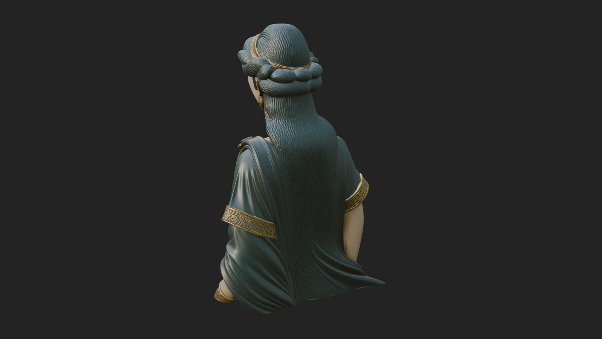 Draped Greek Maiden Bust Design 3 3D Print Model 3D Model
