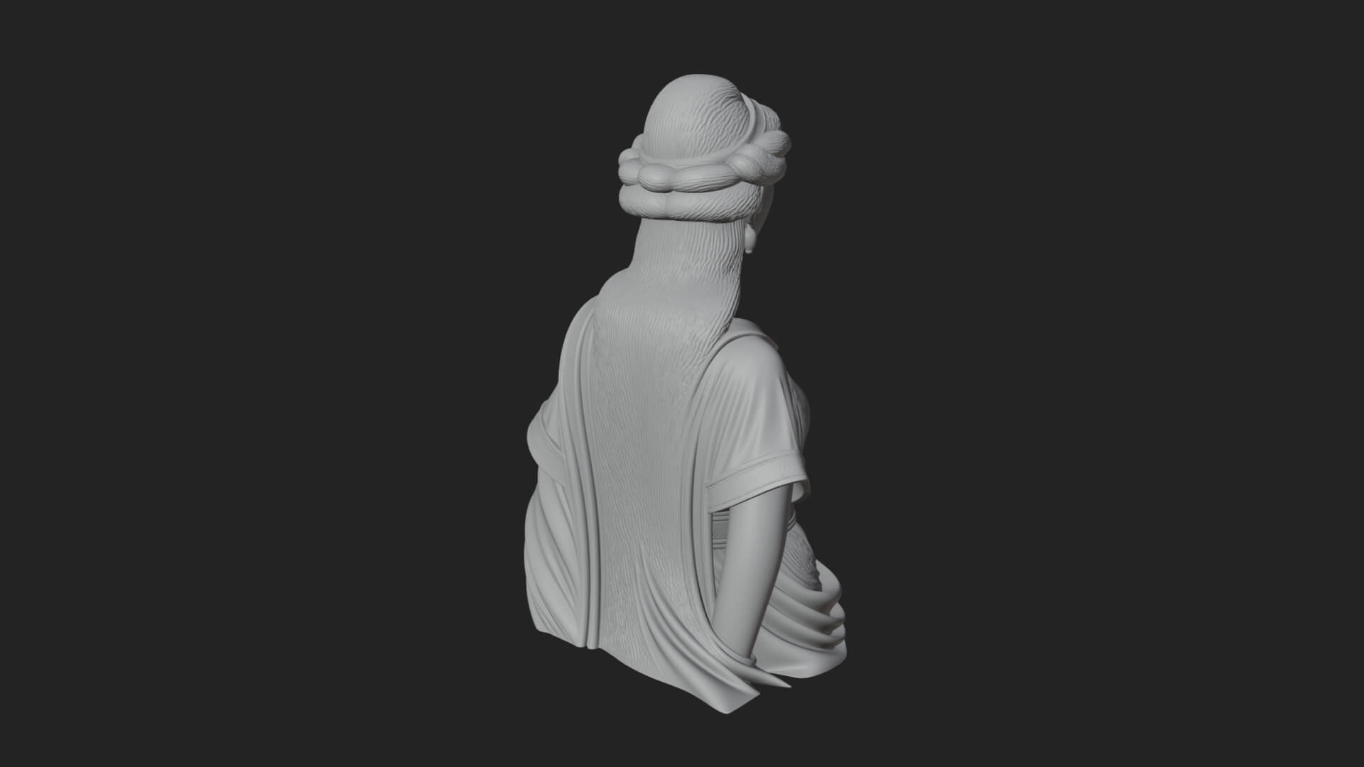 Draped Greek Maiden Bust Design 3 3D Print Model 3D Model