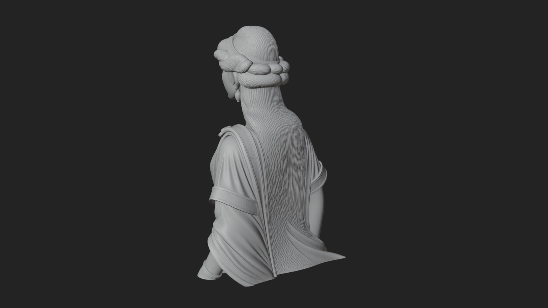 Draped Greek Maiden Bust Design 3 3D Print Model 3D Model