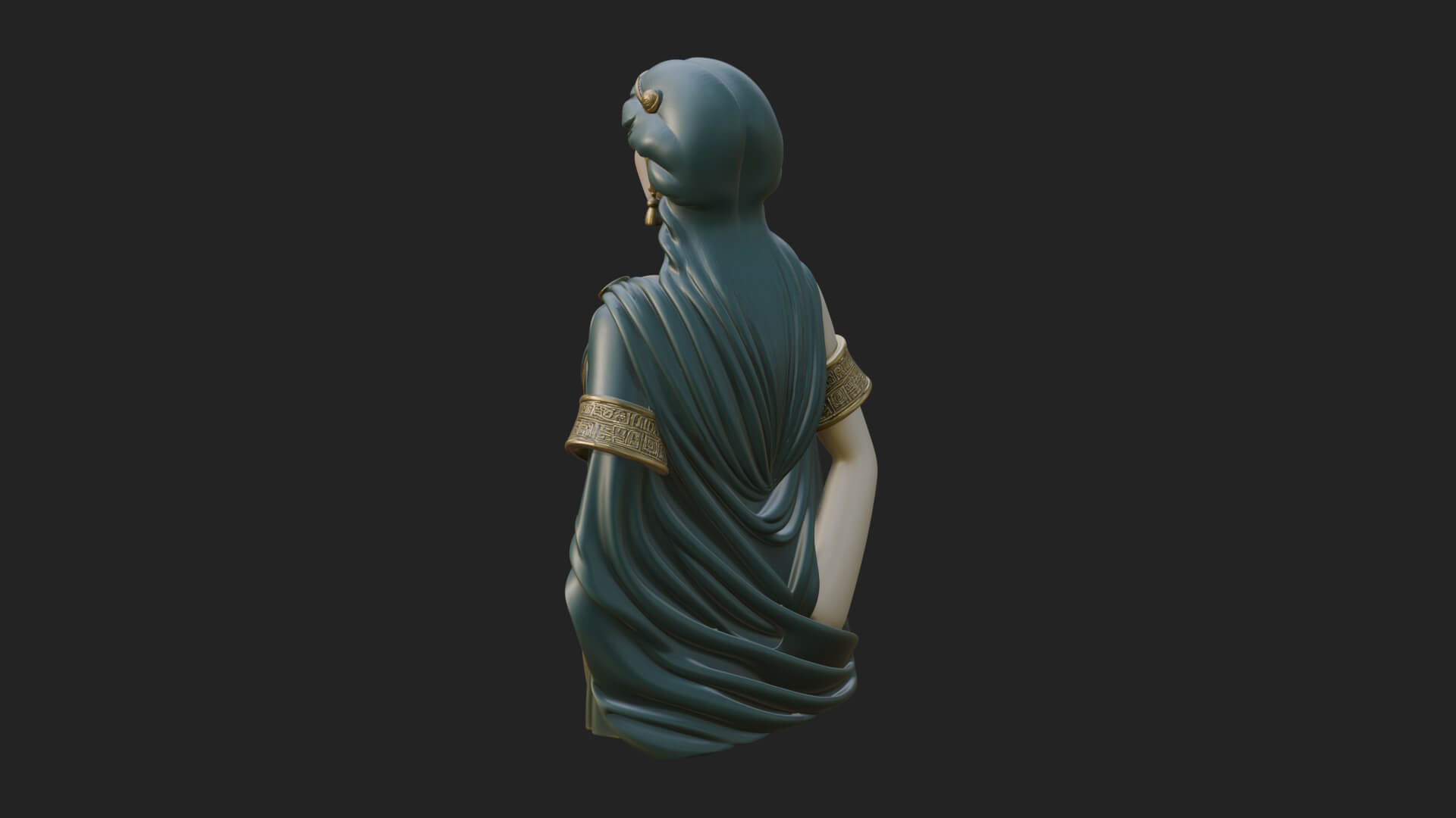 Draped Greek Maiden Bust Design 4 3D Print Model 3D Model