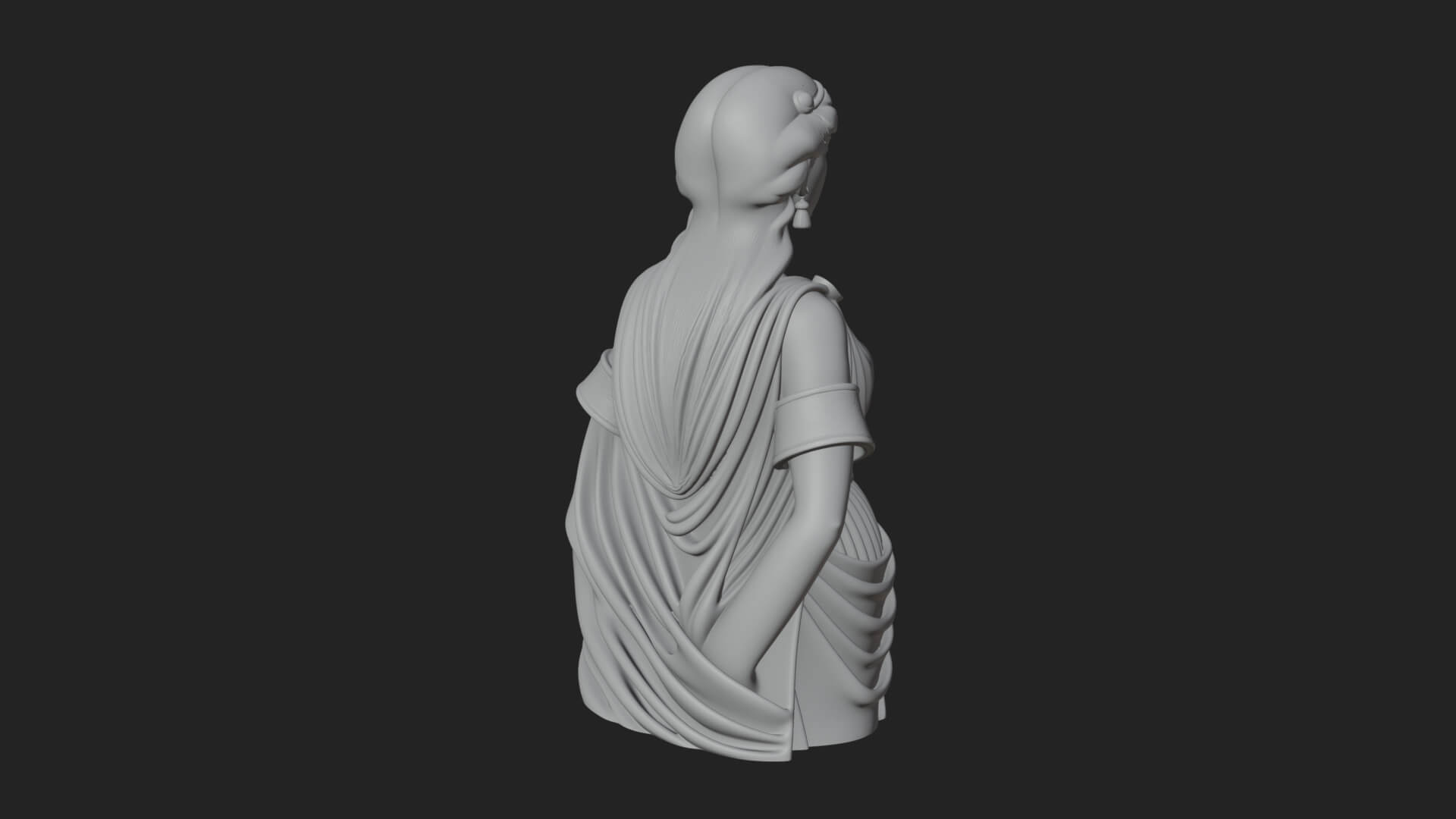 Draped Greek Maiden Bust Design 4 3D Print Model 3D Model
