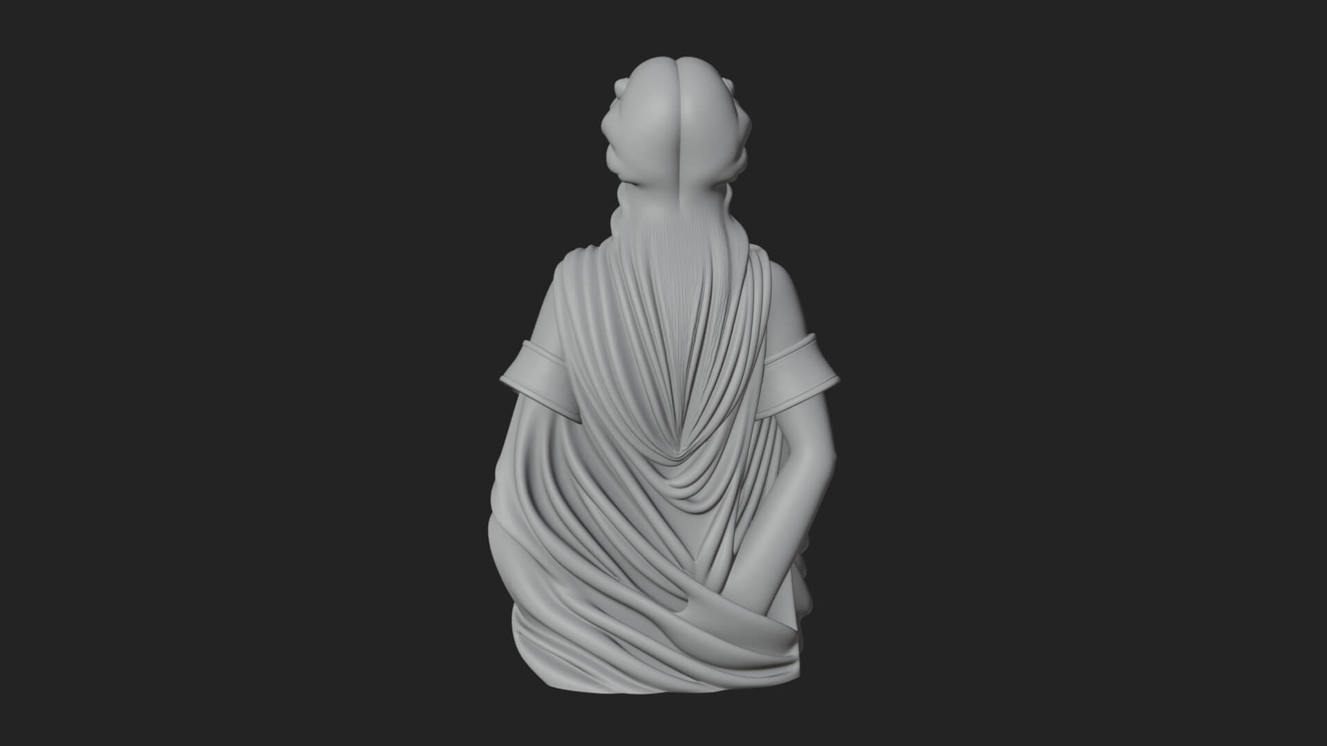 Draped Greek Maiden Bust Design 4 3D Print Model 3D Model