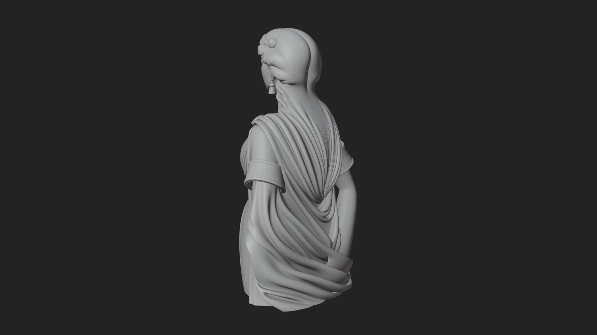 Draped Greek Maiden Bust Design 4 3D Print Model 3D Model