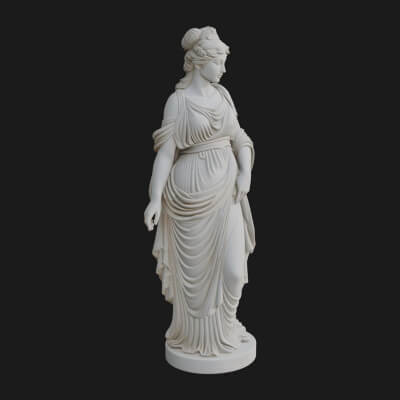 Draped Greek Maiden Statue Design 1 3D Print Model