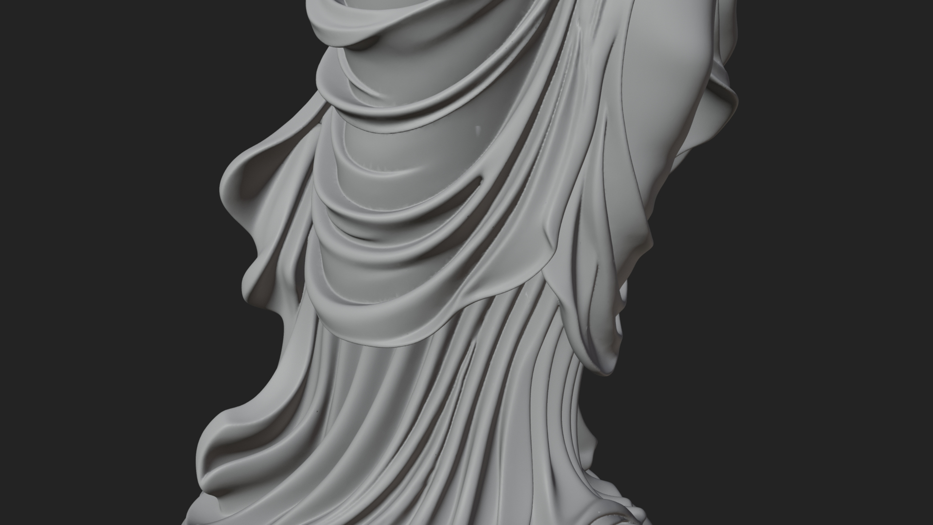 Draped Greek Maiden Statue Design 10 3D Print Model 3D Model