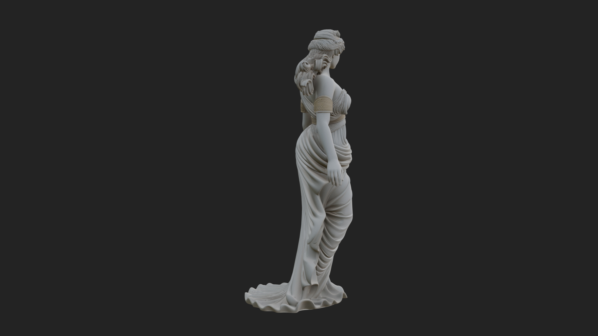 Draped Greek Maiden Statue Design 11 3D Print Model 3D Model