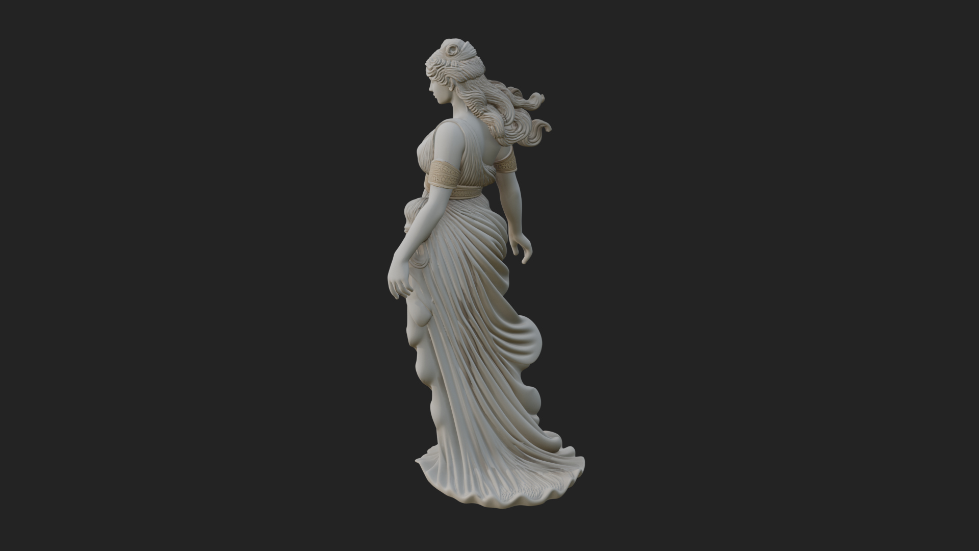 Draped Greek Maiden Statue Design 11 3D Print Model 3D Model